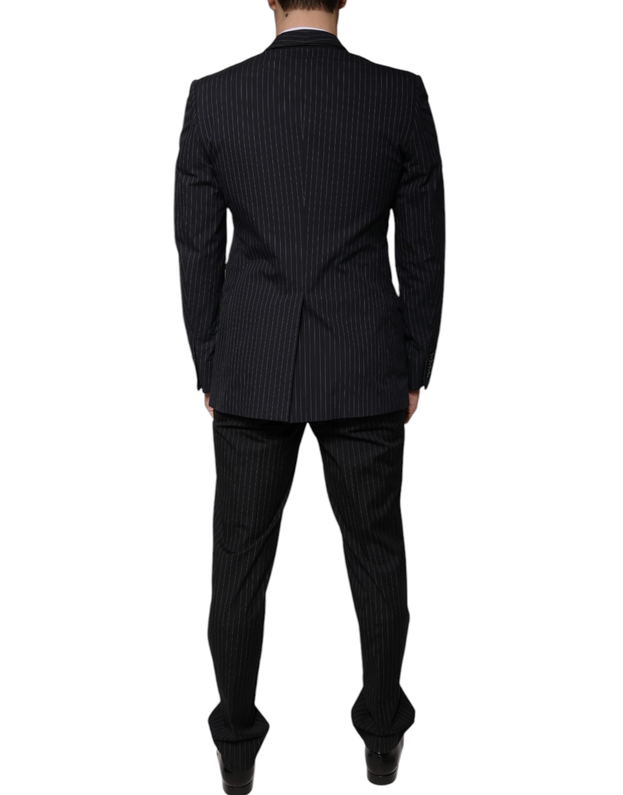 Dolce & Gabbana Black Stripe Single Breasted Formal Suit -   -  Dolce & Gabbana.