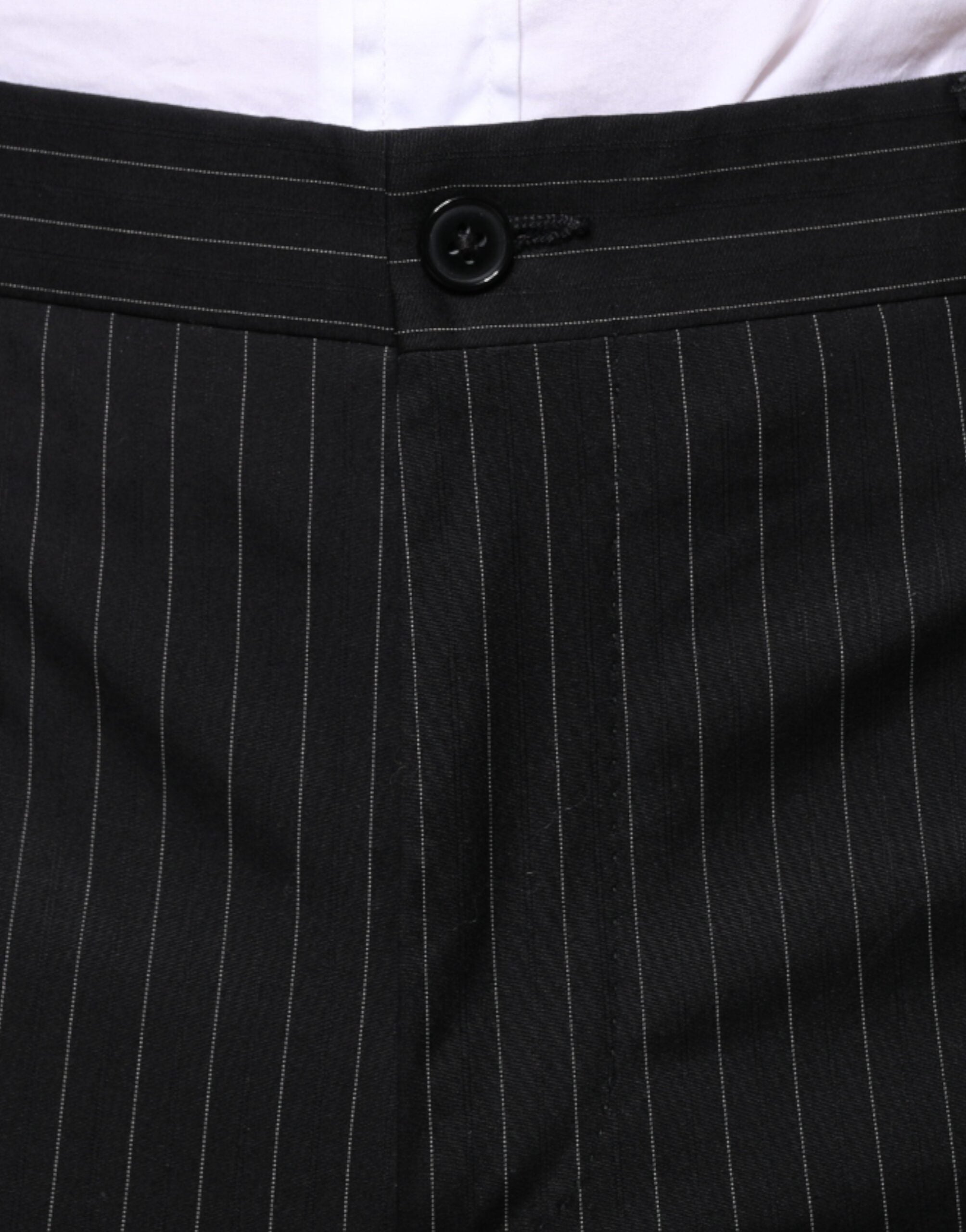 Dolce & Gabbana Black Stripe Single Breasted Formal Suit -   -  Dolce & Gabbana.