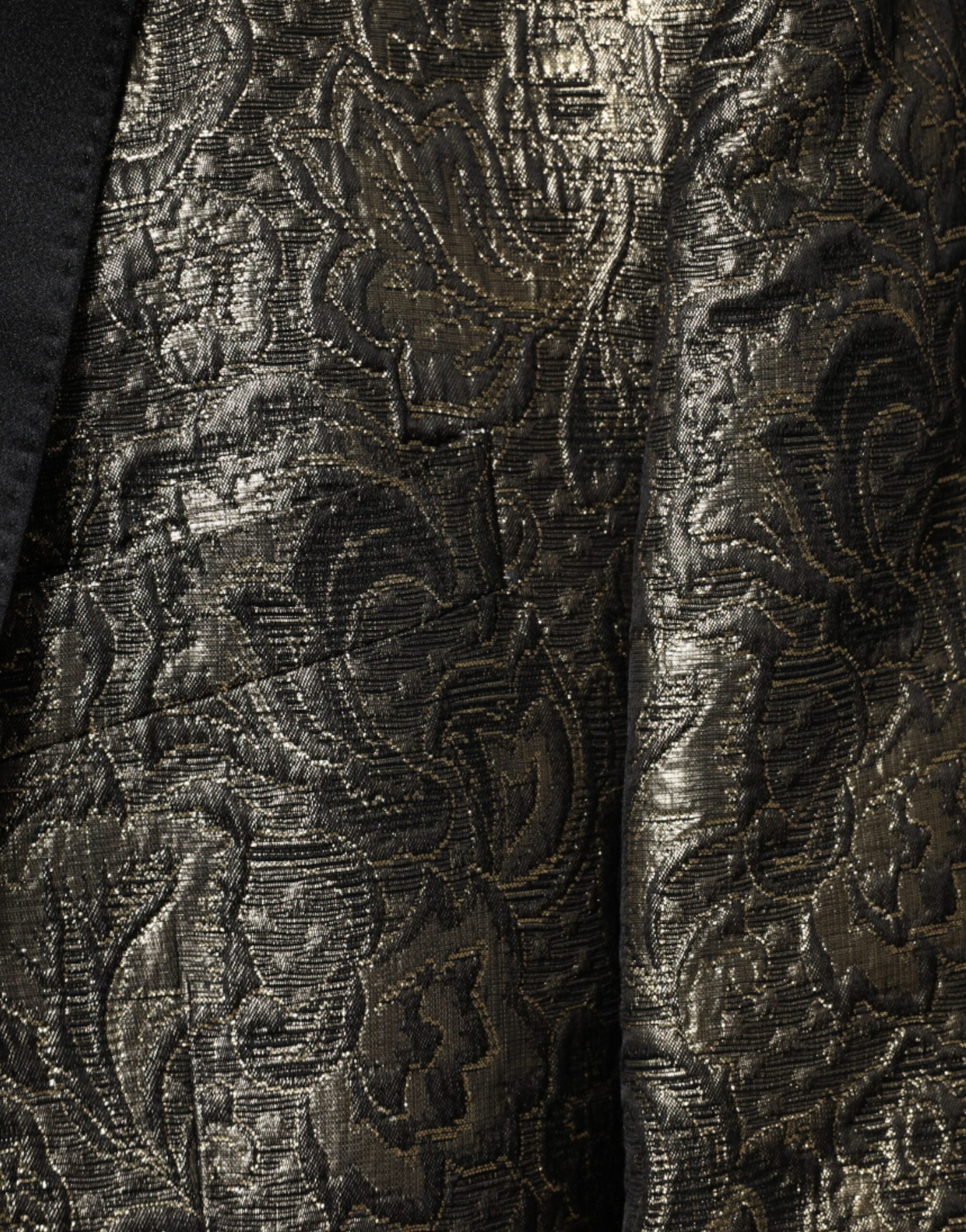 Dolce & Gabbana Gold SICILIA Jacquard Single Breasted Coat Blazer -   -  Dolce & Gabbana.