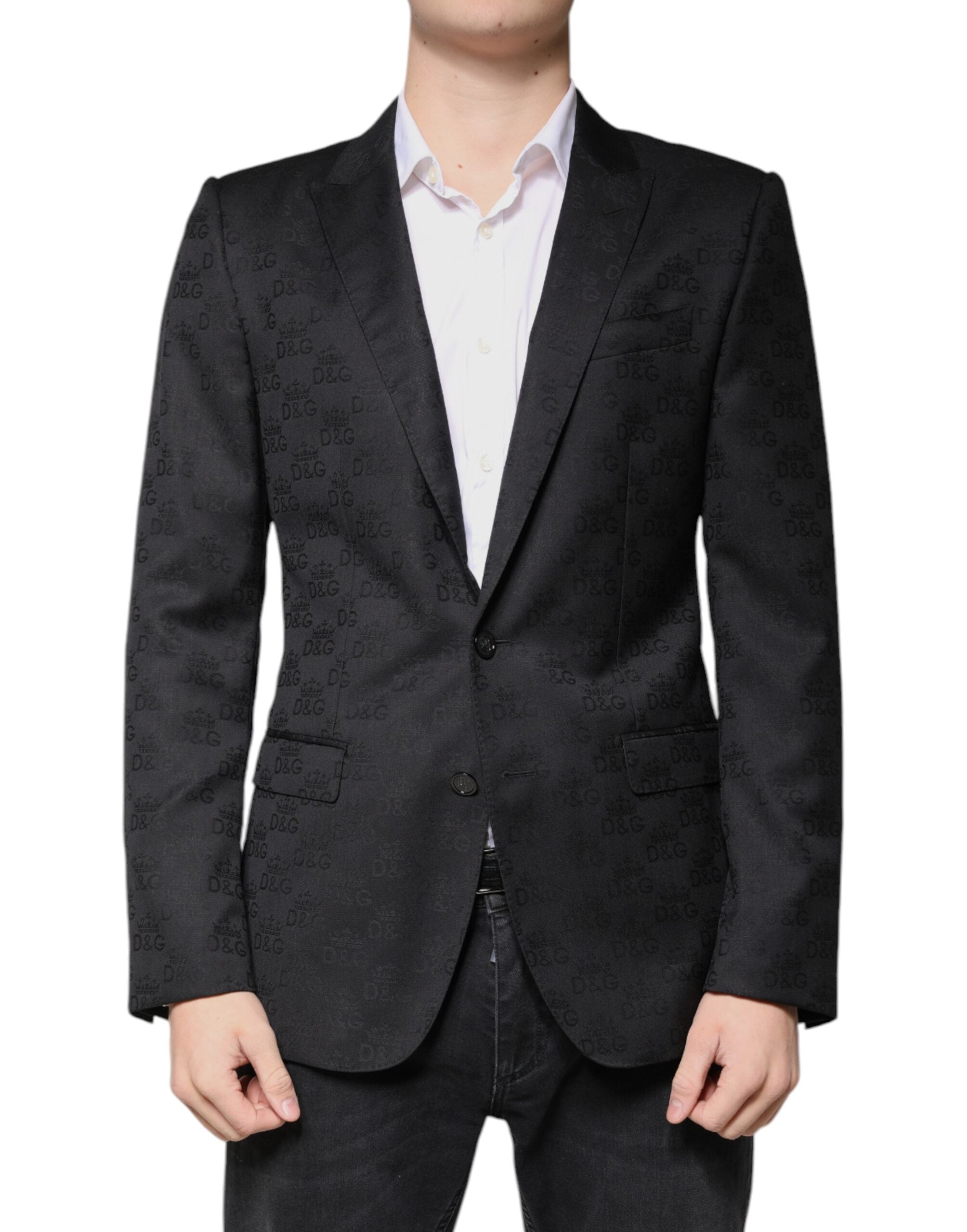 Dolce & Gabbana Black Wool Single Breasted Formal Blazer -   -  Dolce & Gabbana.