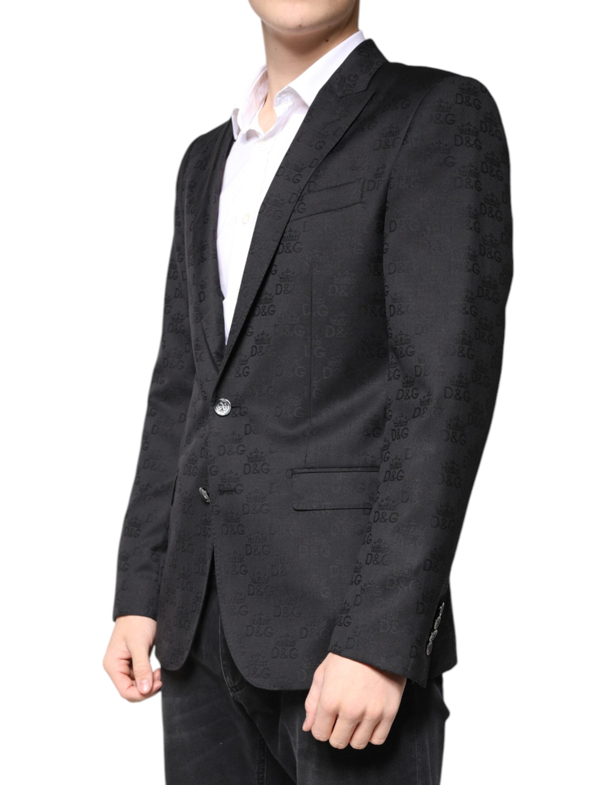 Dolce & Gabbana Black Wool Single Breasted Formal Blazer -   -  Dolce & Gabbana.
