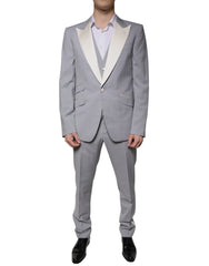 Dolce & Gabbana Gray Wool 3 Piece Slim Fit Formal Suit -   -  Dolce & Gabbana.
