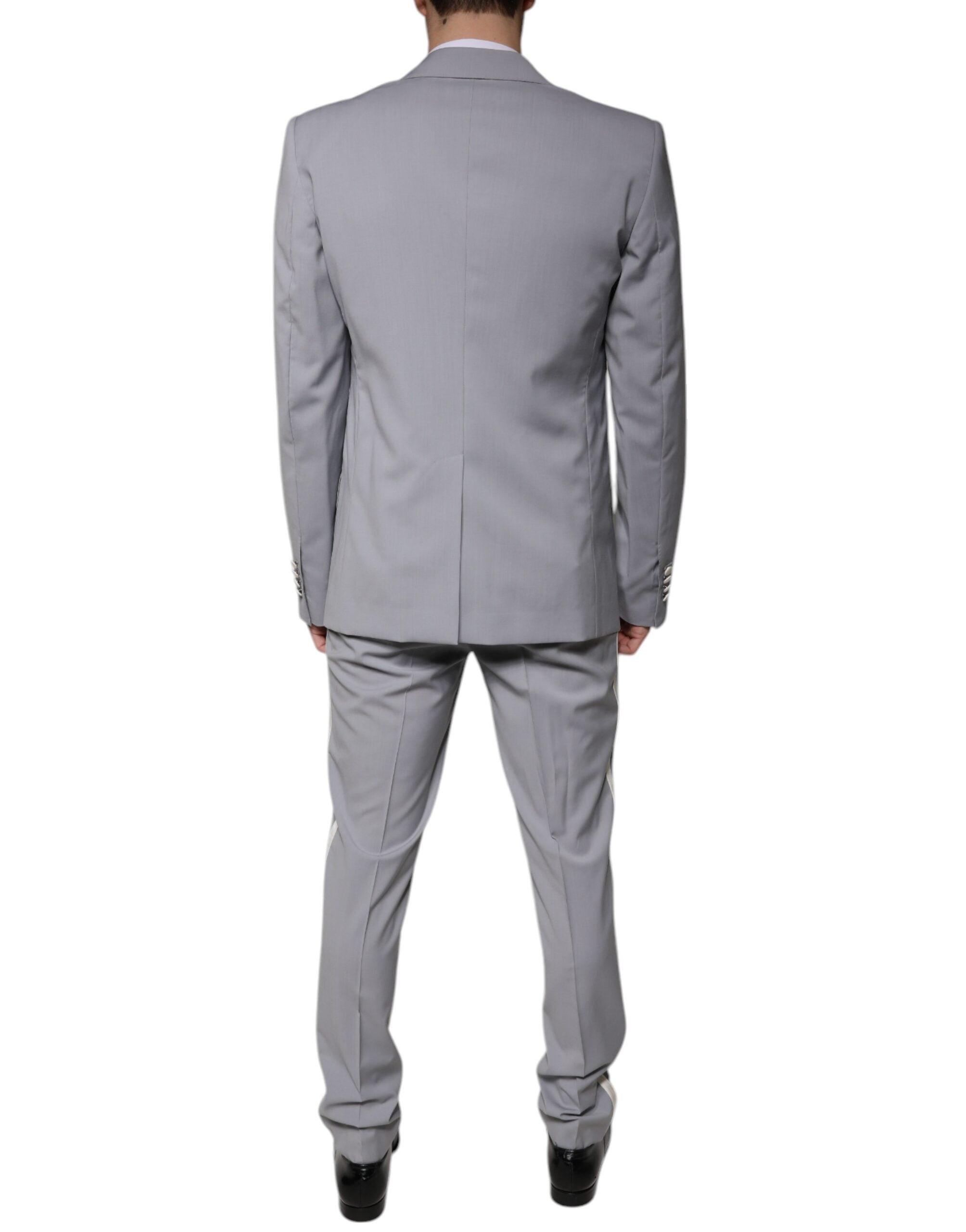 Dolce & Gabbana Gray Wool 3 Piece Slim Fit Formal Suit -   -  Dolce & Gabbana.