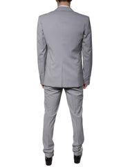 Dolce & Gabbana Gray Wool 3 Piece Slim Fit Formal Suit -   -  Dolce & Gabbana.
