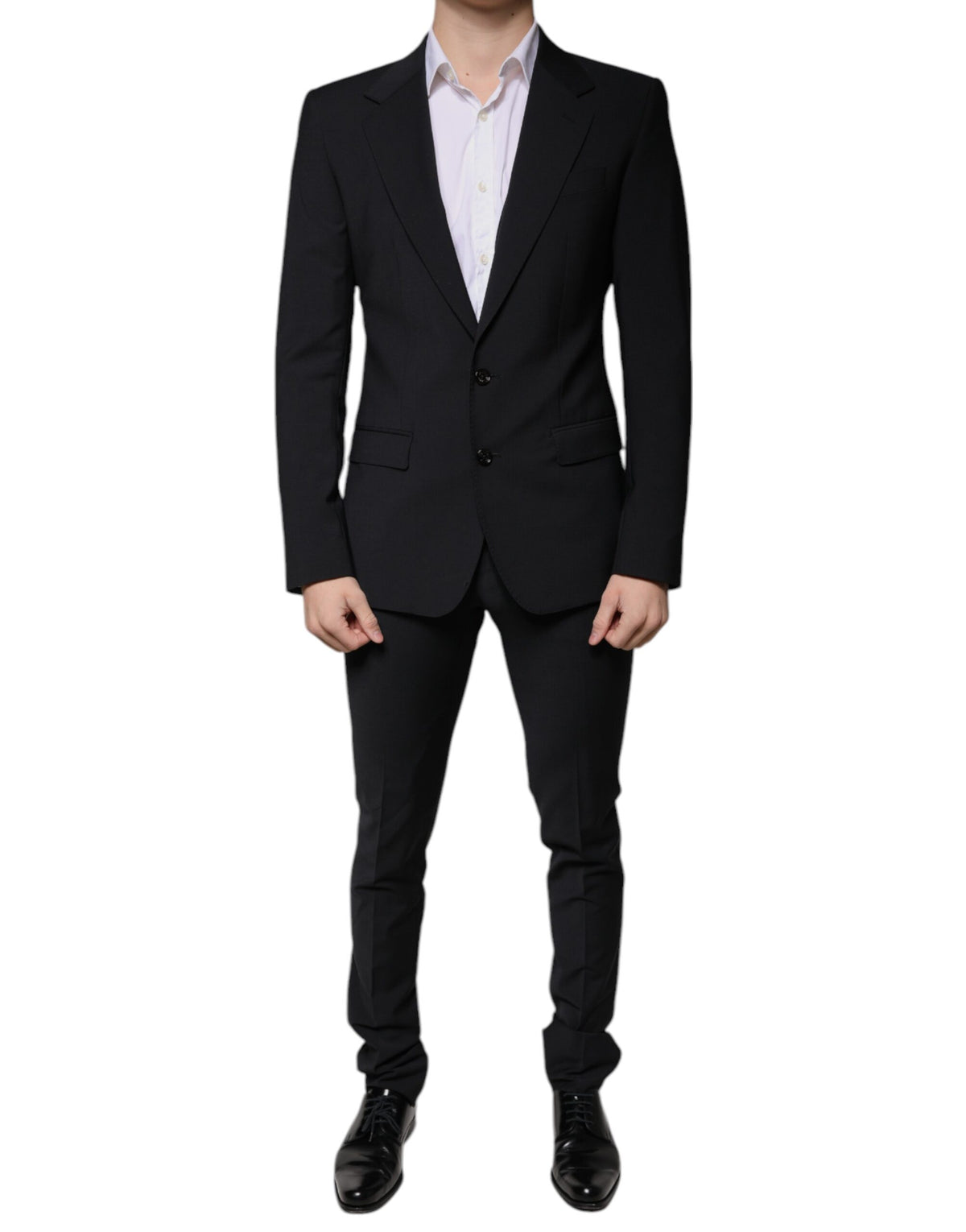 Dolce & Gabbana Black Wool 3 Piece Slim Fit Formal Men Suit -   -  Dolce & Gabbana.