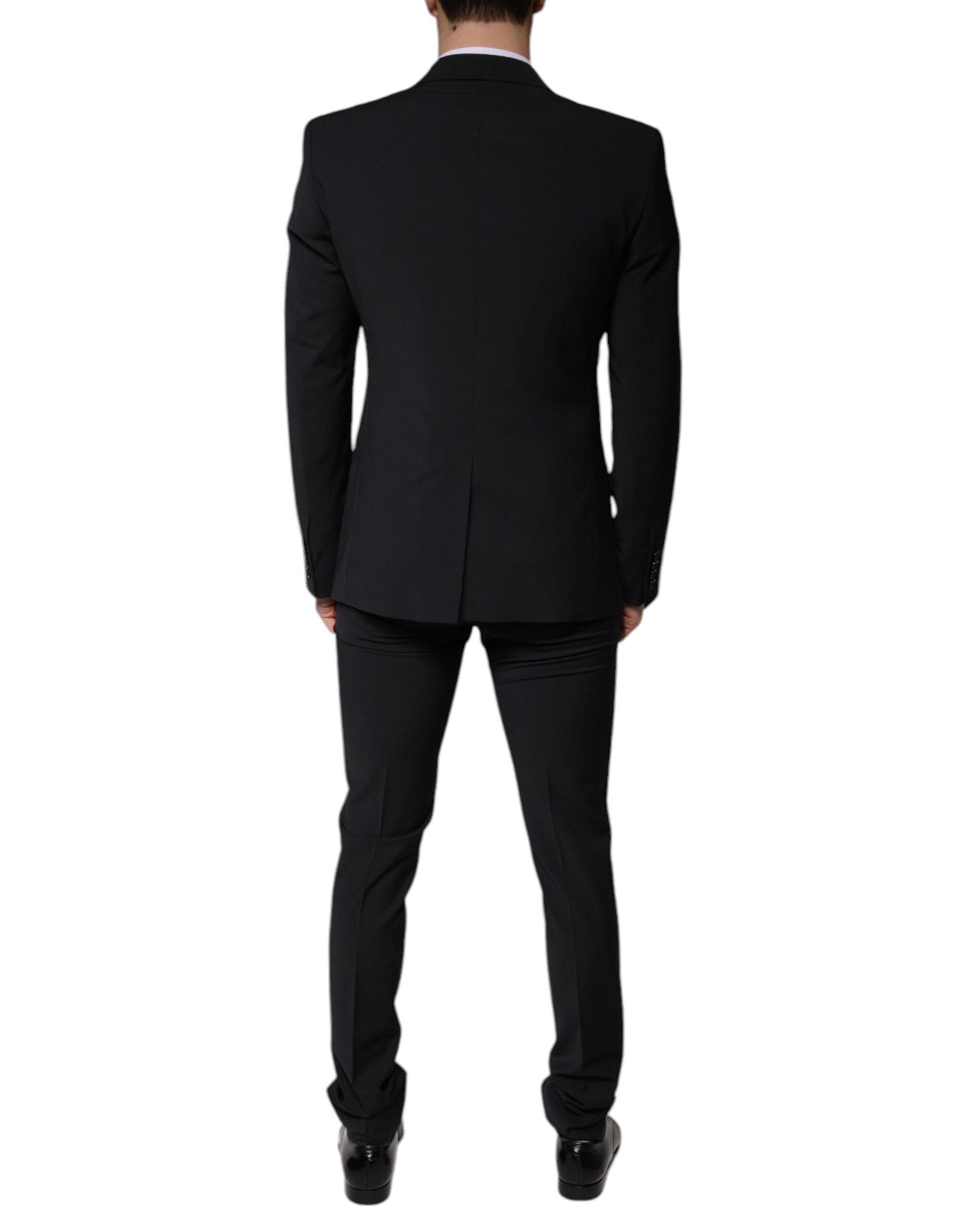 Dolce & Gabbana Black Wool 3 Piece Slim Fit Formal Men Suit -   -  Dolce & Gabbana.