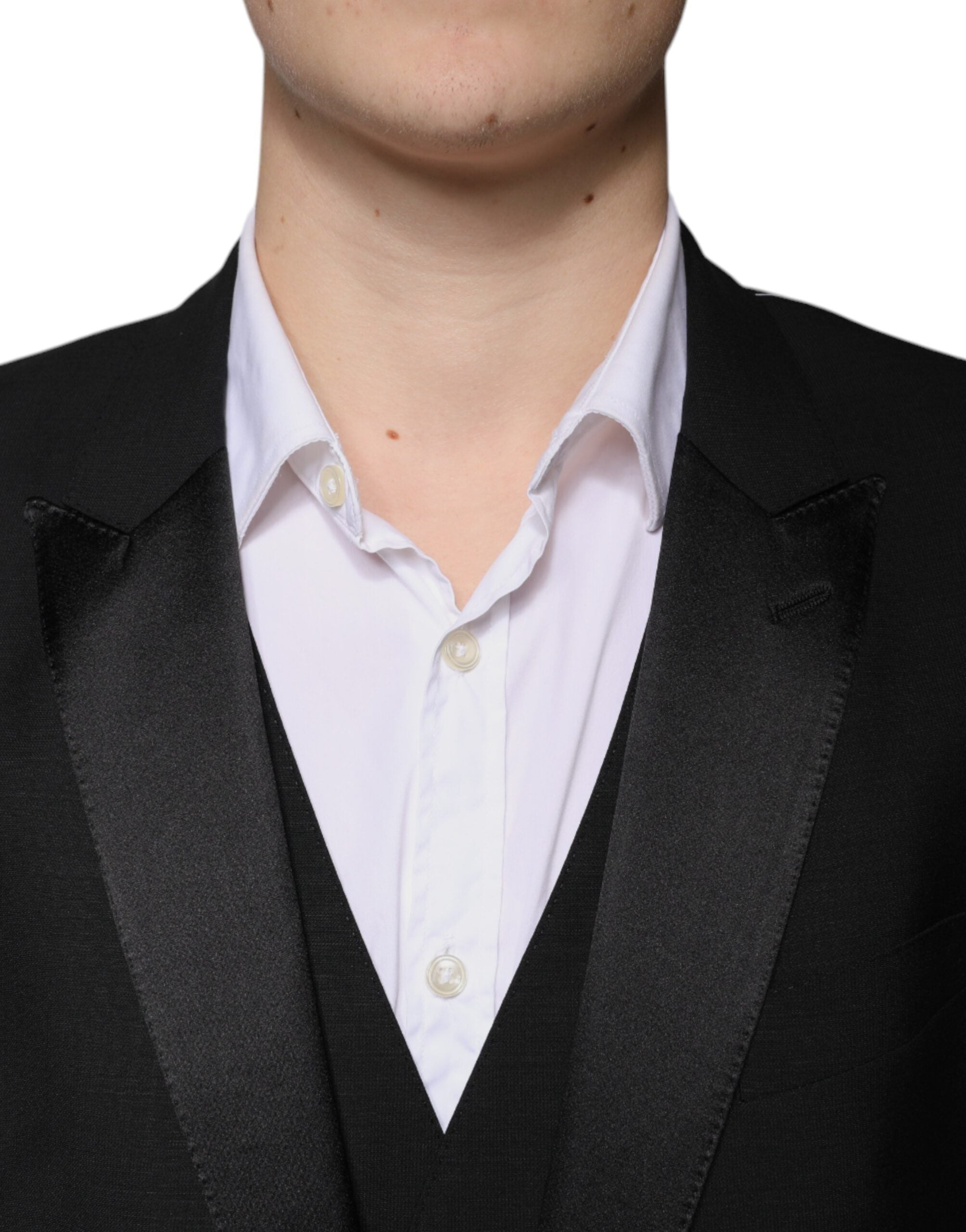 Dolce & Gabbana Black Wool 3 Piece Slim Fit Formal Suit -   -  Dolce & Gabbana.