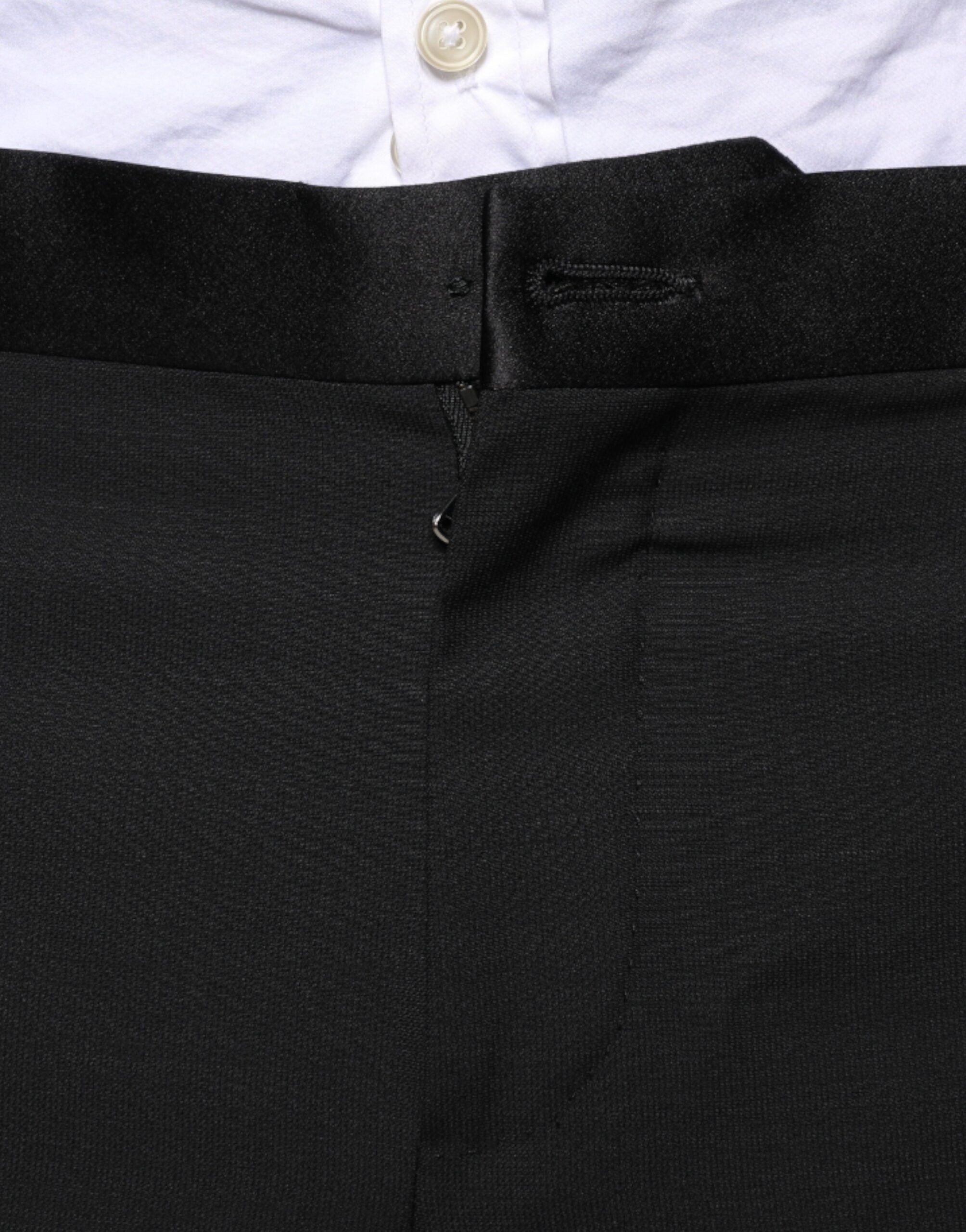 Dolce & Gabbana Black Wool 3 Piece Slim Fit Formal Suit -   -  Dolce & Gabbana.