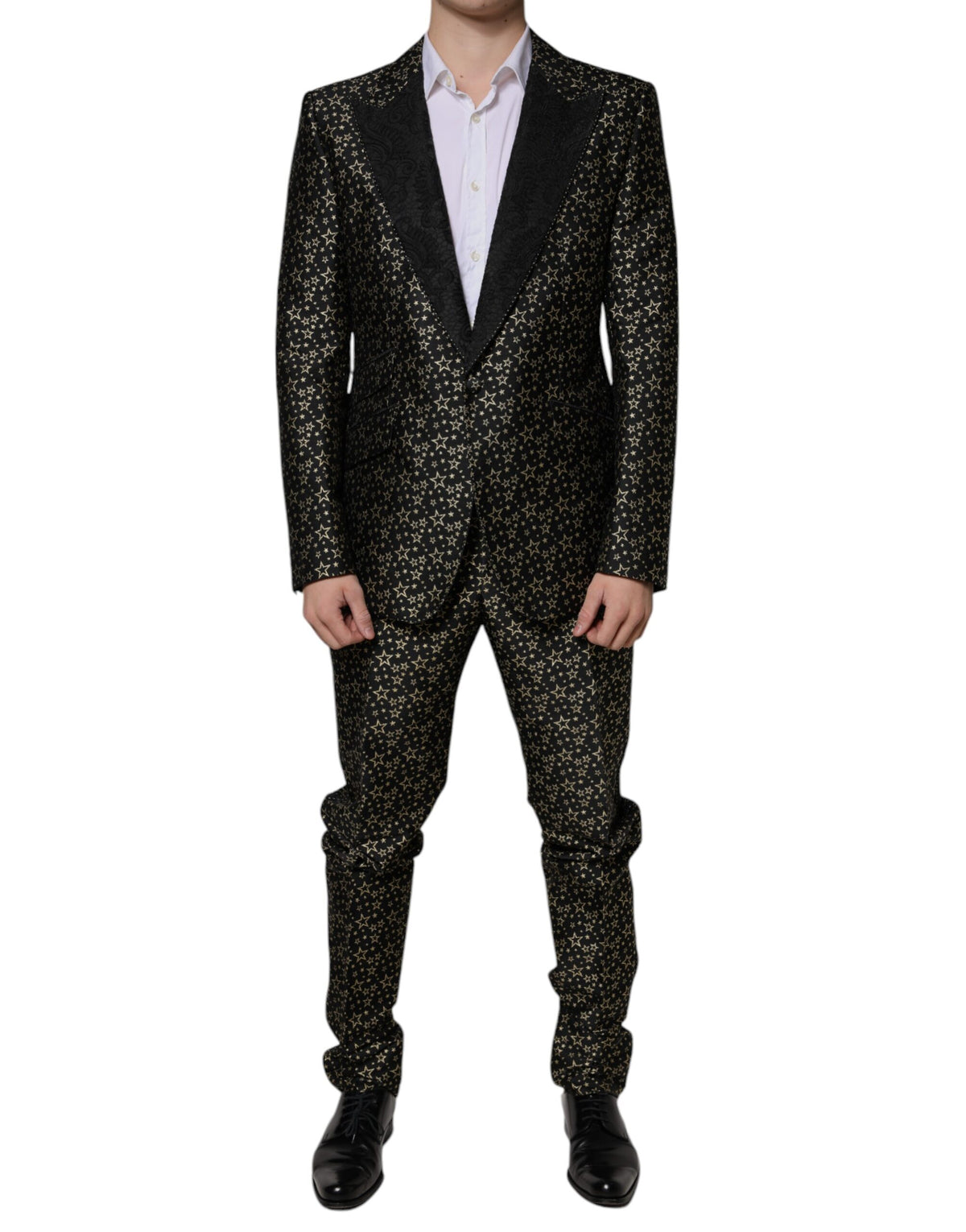 Dolce & Gabbana Black Stars Jacquard SICILIA 2 Piece Suit -   -  Dolce & Gabbana.