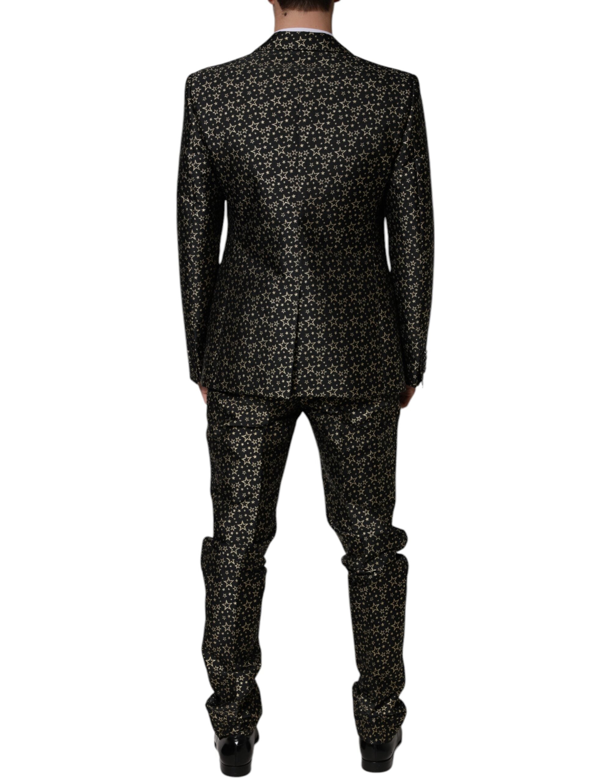 Dolce & Gabbana Black Stars Jacquard SICILIA 2 Piece Suit -   -  Dolce & Gabbana.
