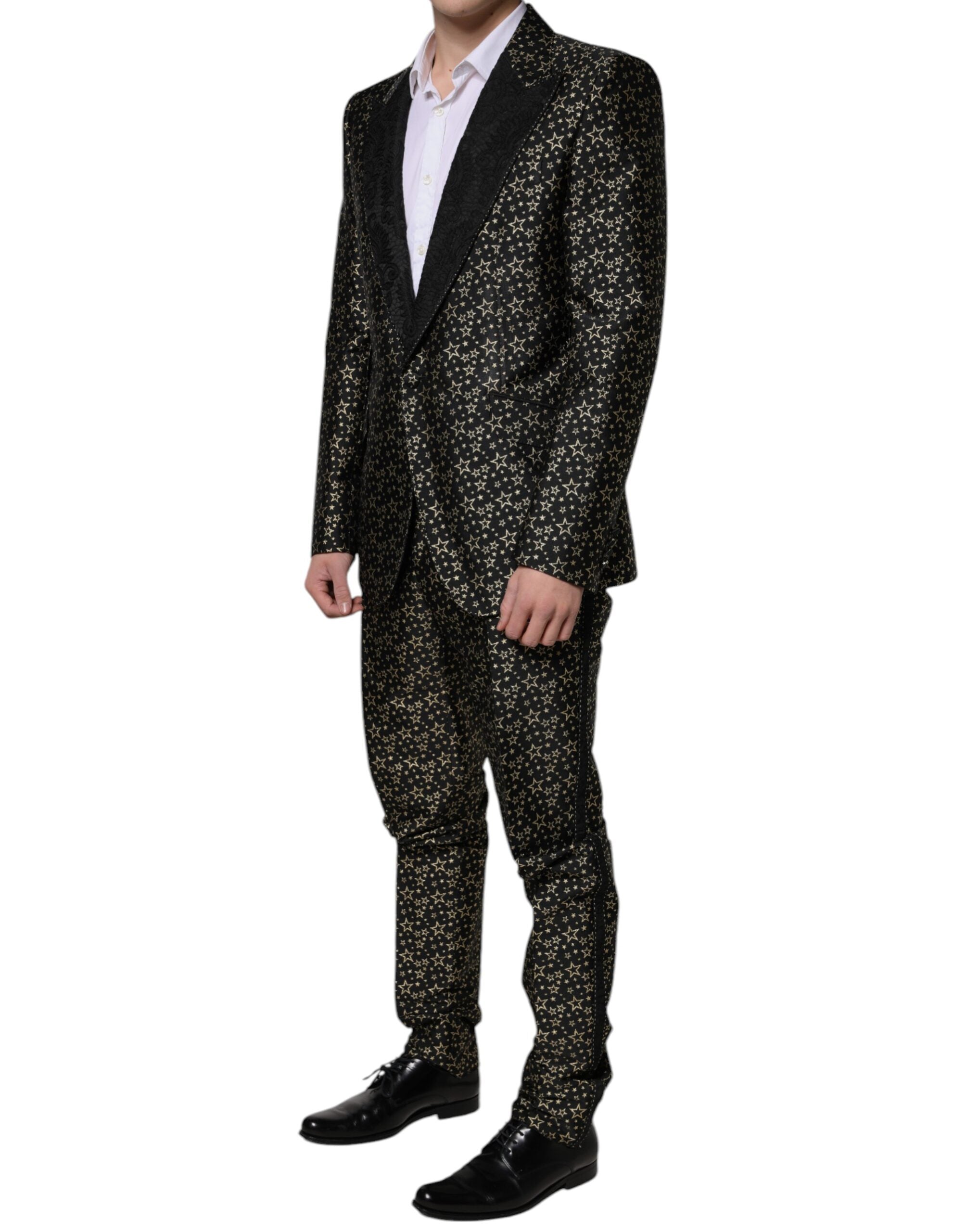 Dolce & Gabbana Black Stars Jacquard SICILIA 2 Piece Suit -   -  Dolce & Gabbana.