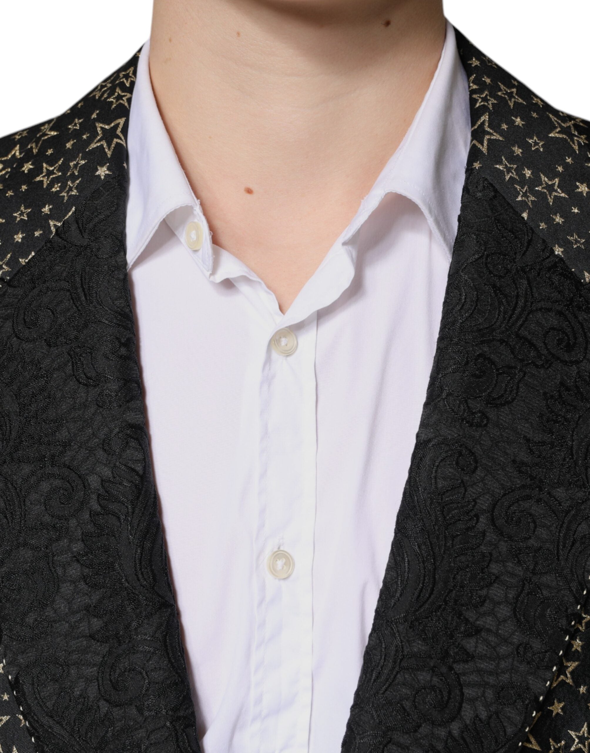 Dolce & Gabbana Black Stars Jacquard SICILIA 2 Piece Suit -   -  Dolce & Gabbana.