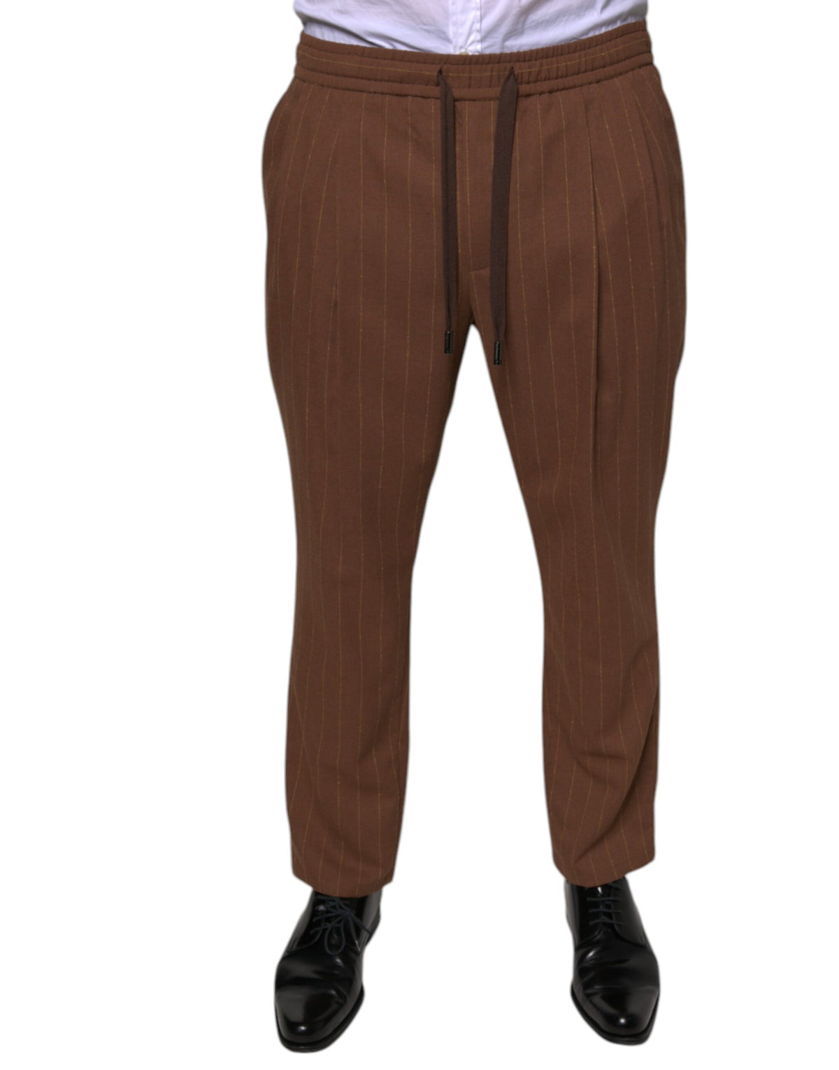Dolce & Gabbana Brown Stripes Skinny Men Dress Pants -   -  Dolce & Gabbana.