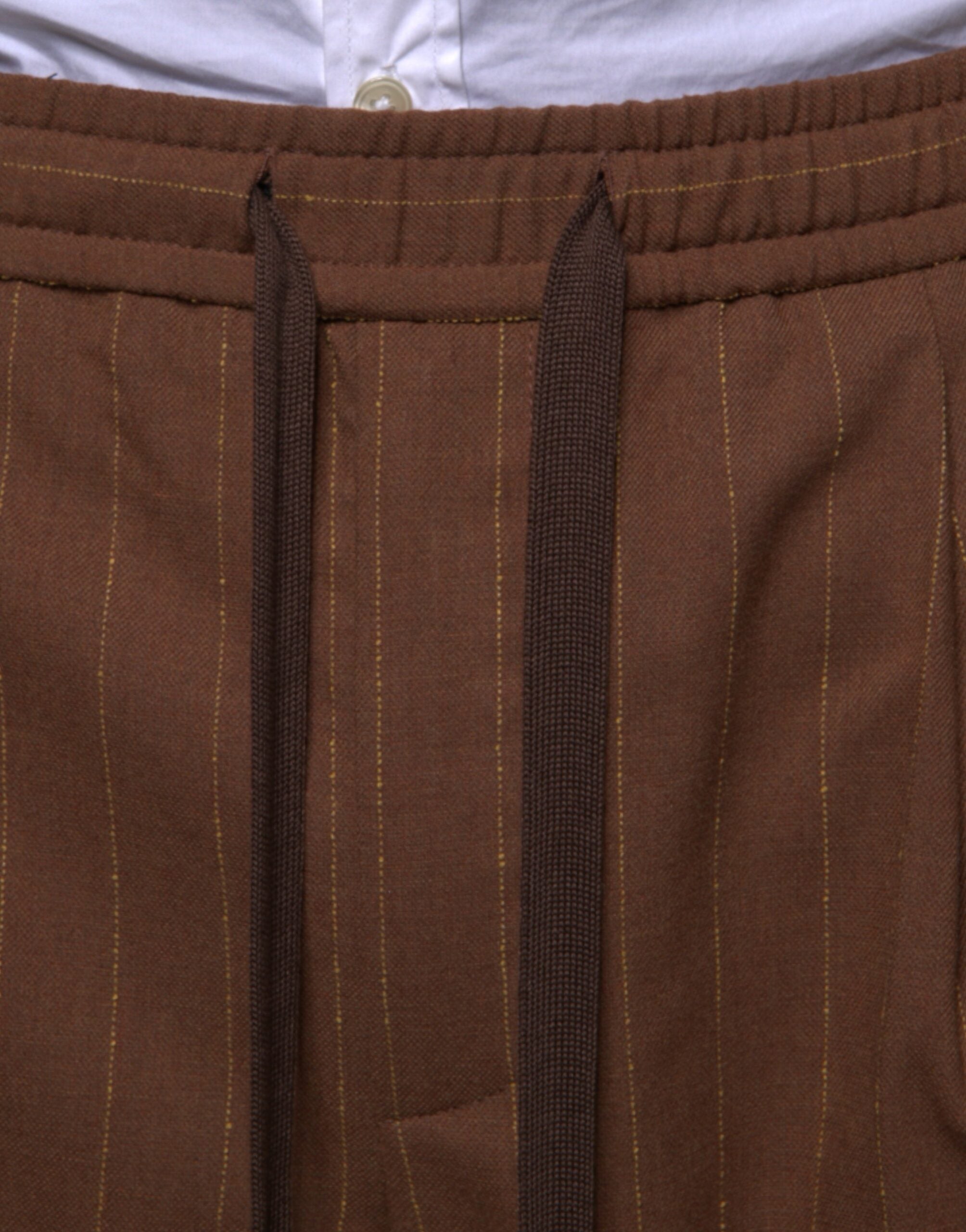 Dolce & Gabbana Brown Stripes Skinny Men Dress Pants -   -  Dolce & Gabbana.