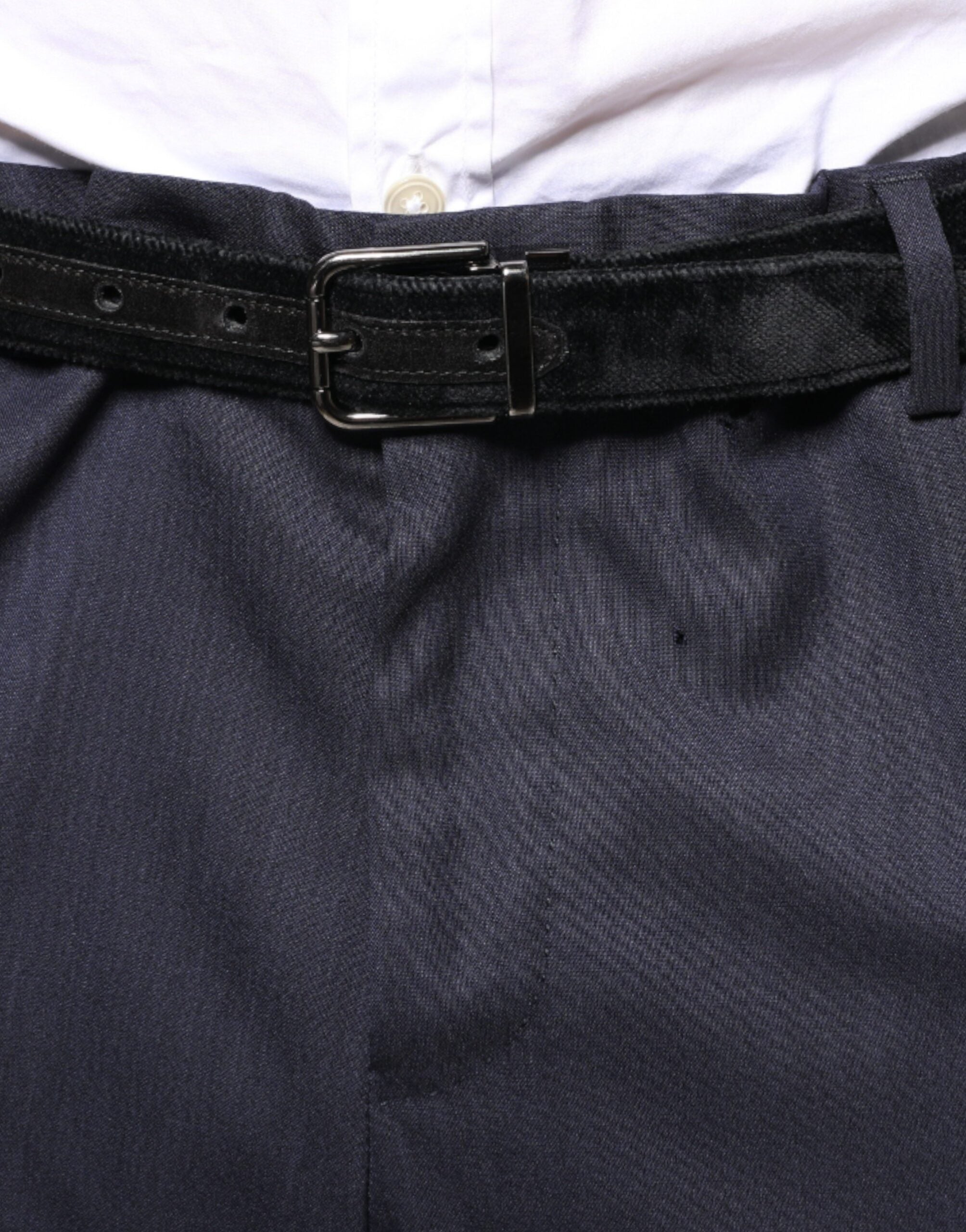 Dolce & Gabbana Blue Wool Skinny Formal Dress Pants -   -  Dolce & Gabbana.