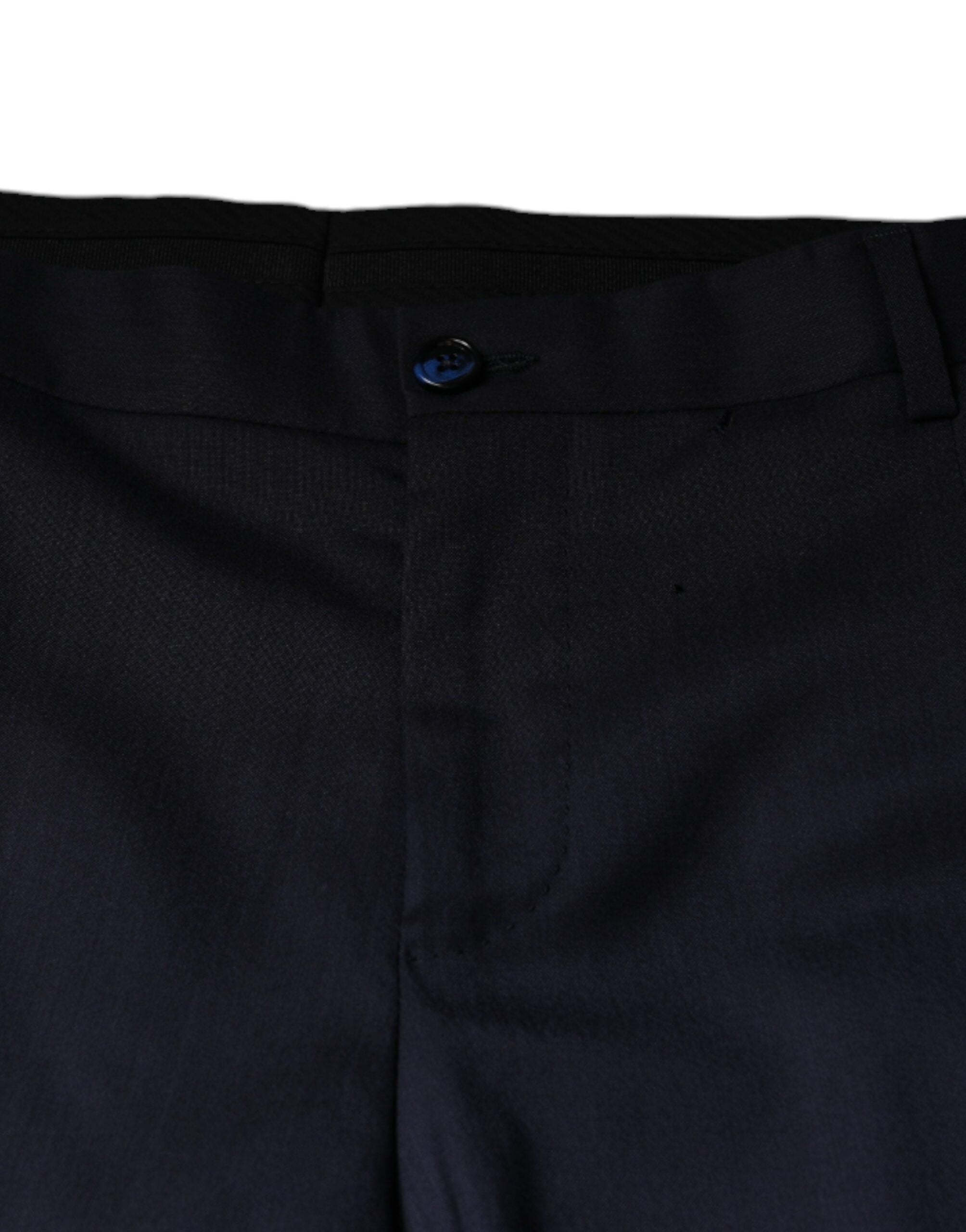 Dolce & Gabbana Blue Wool Skinny Formal Dress Pants -   -  Dolce & Gabbana.