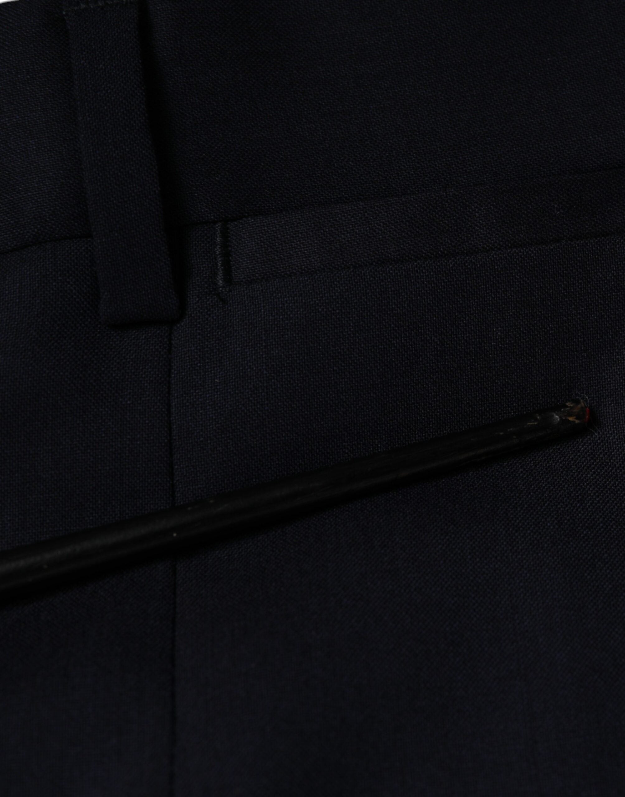 Dolce & Gabbana Blue Wool Skinny Formal Dress Pants -   -  Dolce & Gabbana.