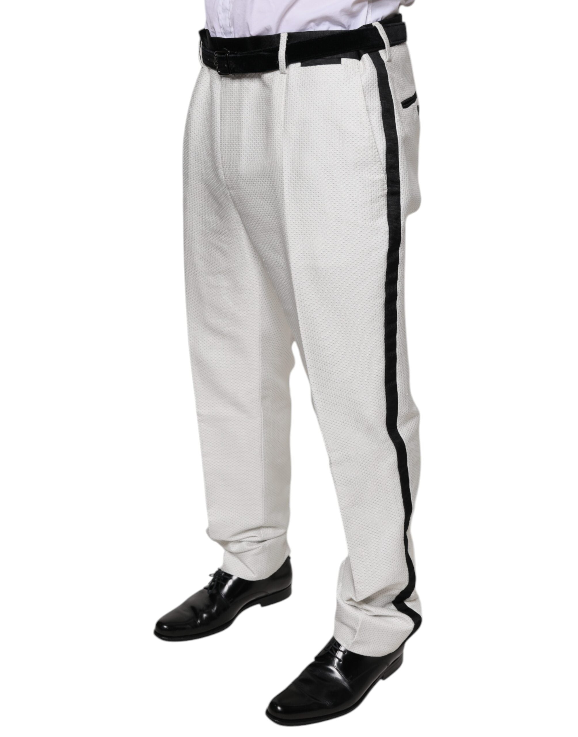 Dolce & Gabbana White Polyester Formal Dress Pants -   -  Dolce & Gabbana.