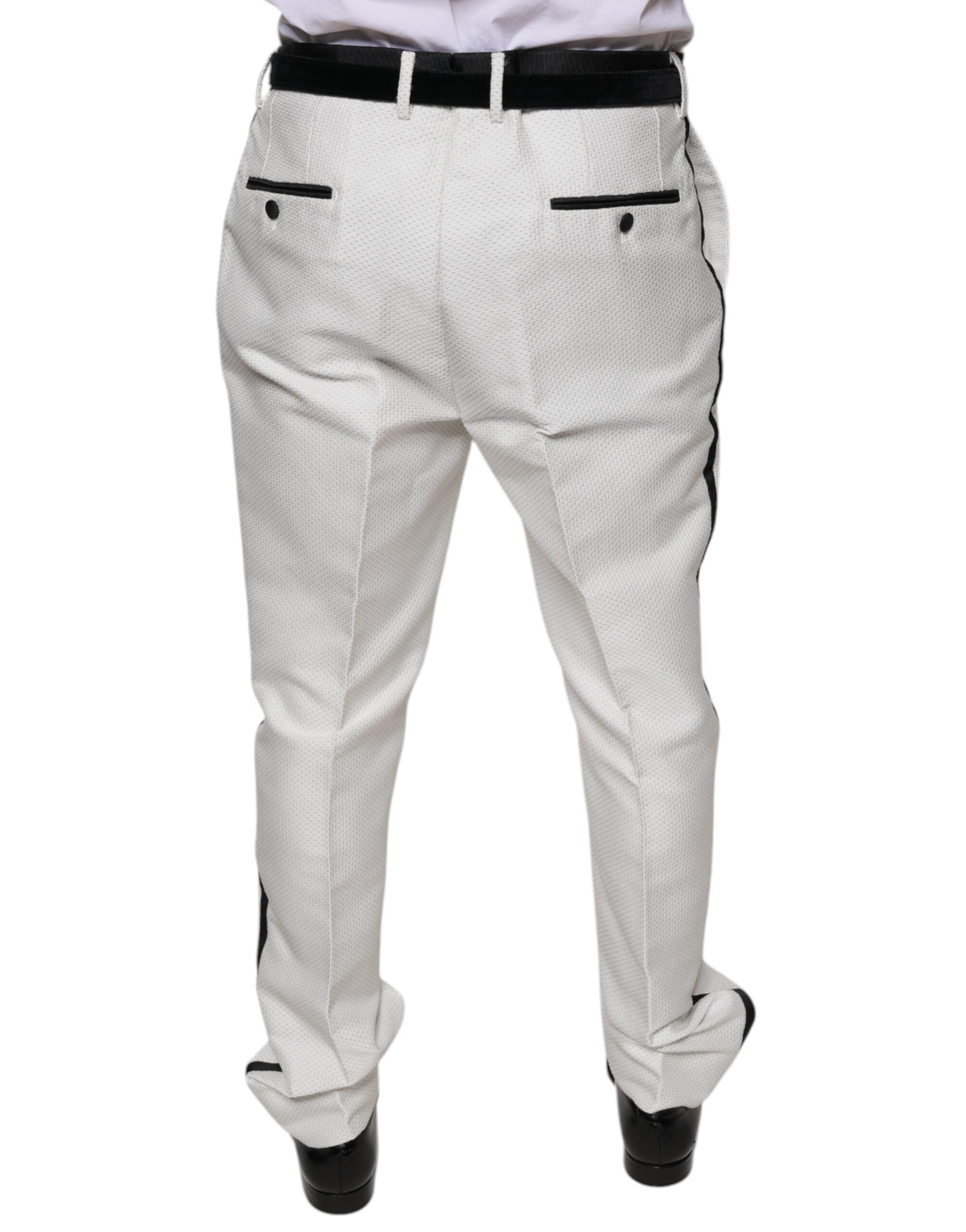 Dolce & Gabbana White Polyester Formal Dress Pants -   -  Dolce & Gabbana.