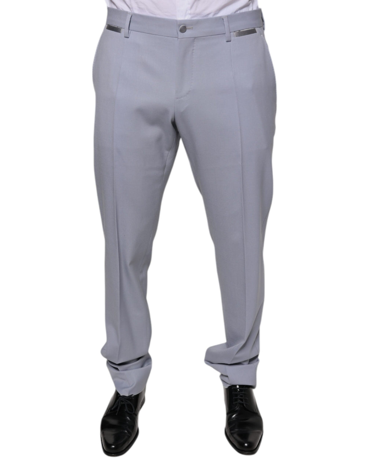 Dolce & Gabbana Light Gray Wool Formal Dress Pants -   -  Dolce & Gabbana.