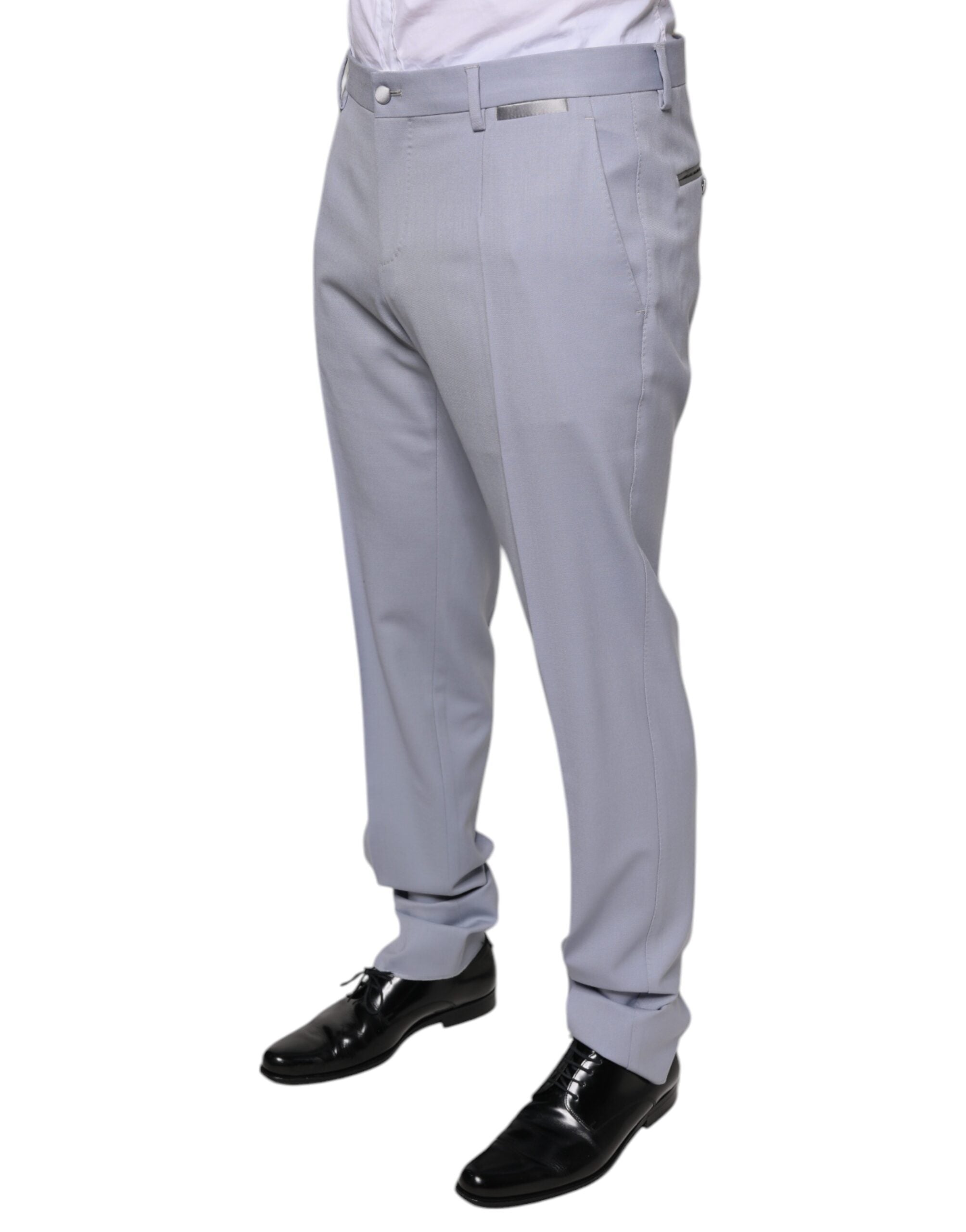 Dolce & Gabbana Light Gray Wool Formal Dress Pants -   -  Dolce & Gabbana.