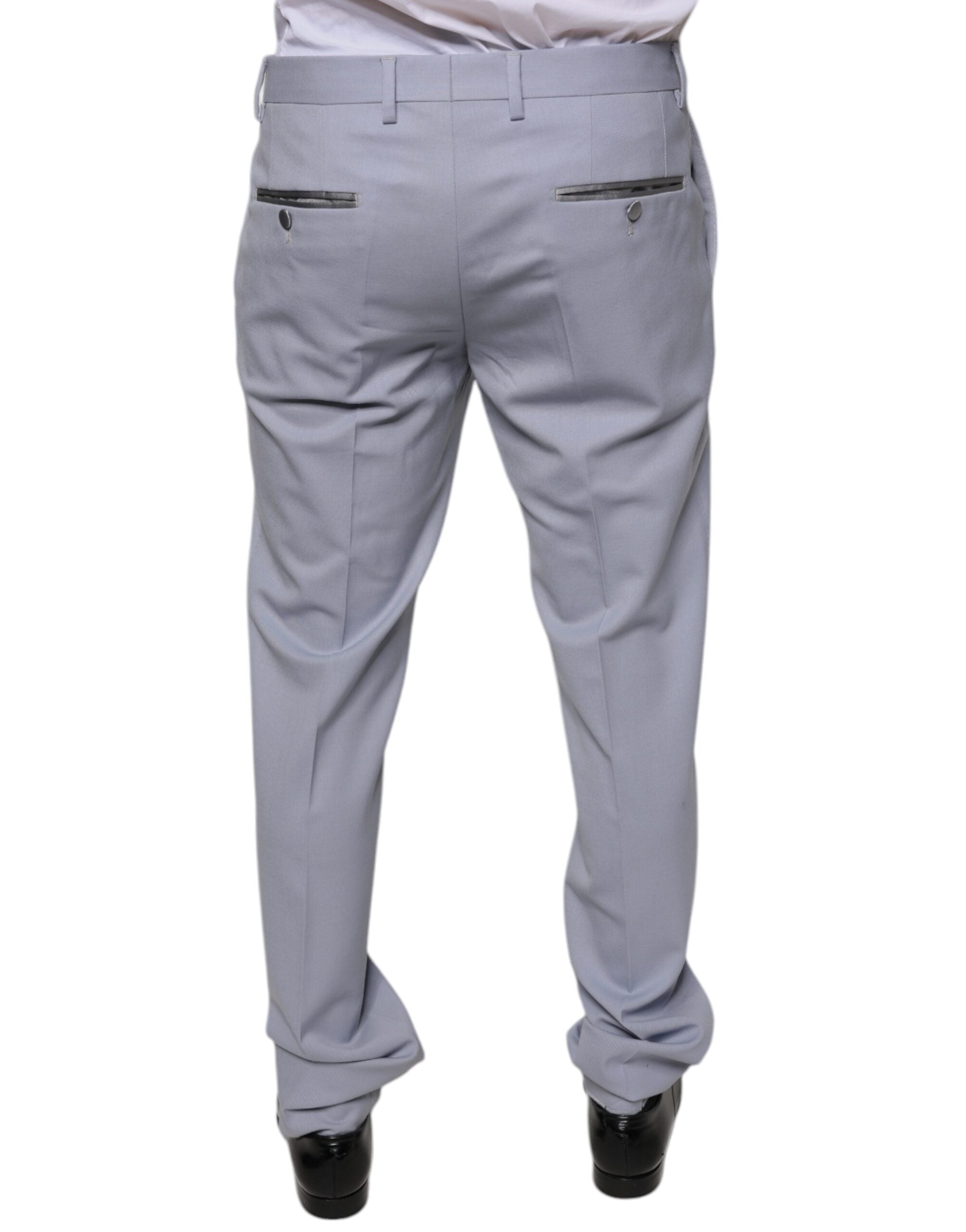 Dolce & Gabbana Light Gray Wool Formal Dress Pants -   -  Dolce & Gabbana.