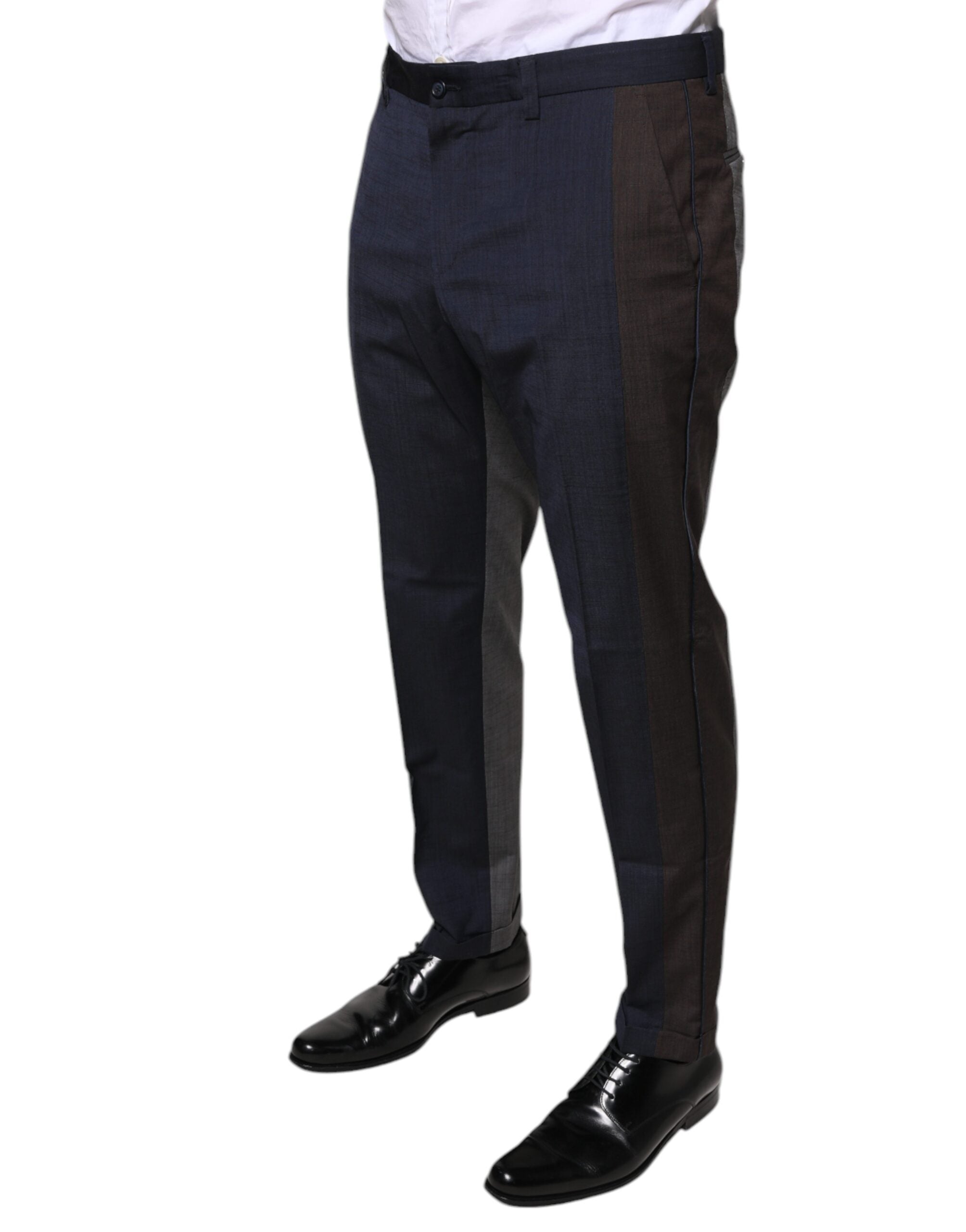 Dolce & Gabbana Black Cotton Wool Formal Dress Pants -   -  Dolce & Gabbana.