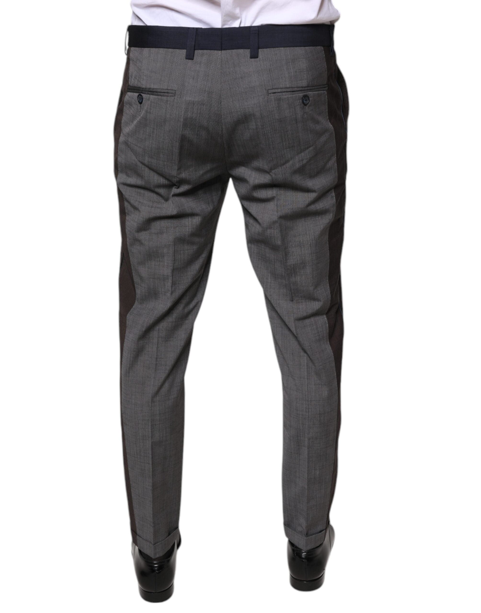 Dolce & Gabbana Black Cotton Wool Formal Dress Pants -   -  Dolce & Gabbana.