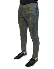 Dolce & Gabbana Blue Cotton Dye Slim Fit Men Denim Jeans -   -  Dolce & Gabbana.