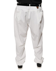Brunello Cucinelli White Cotton Men Dress Tapered Pants -   -  Brunello Cucinelli.