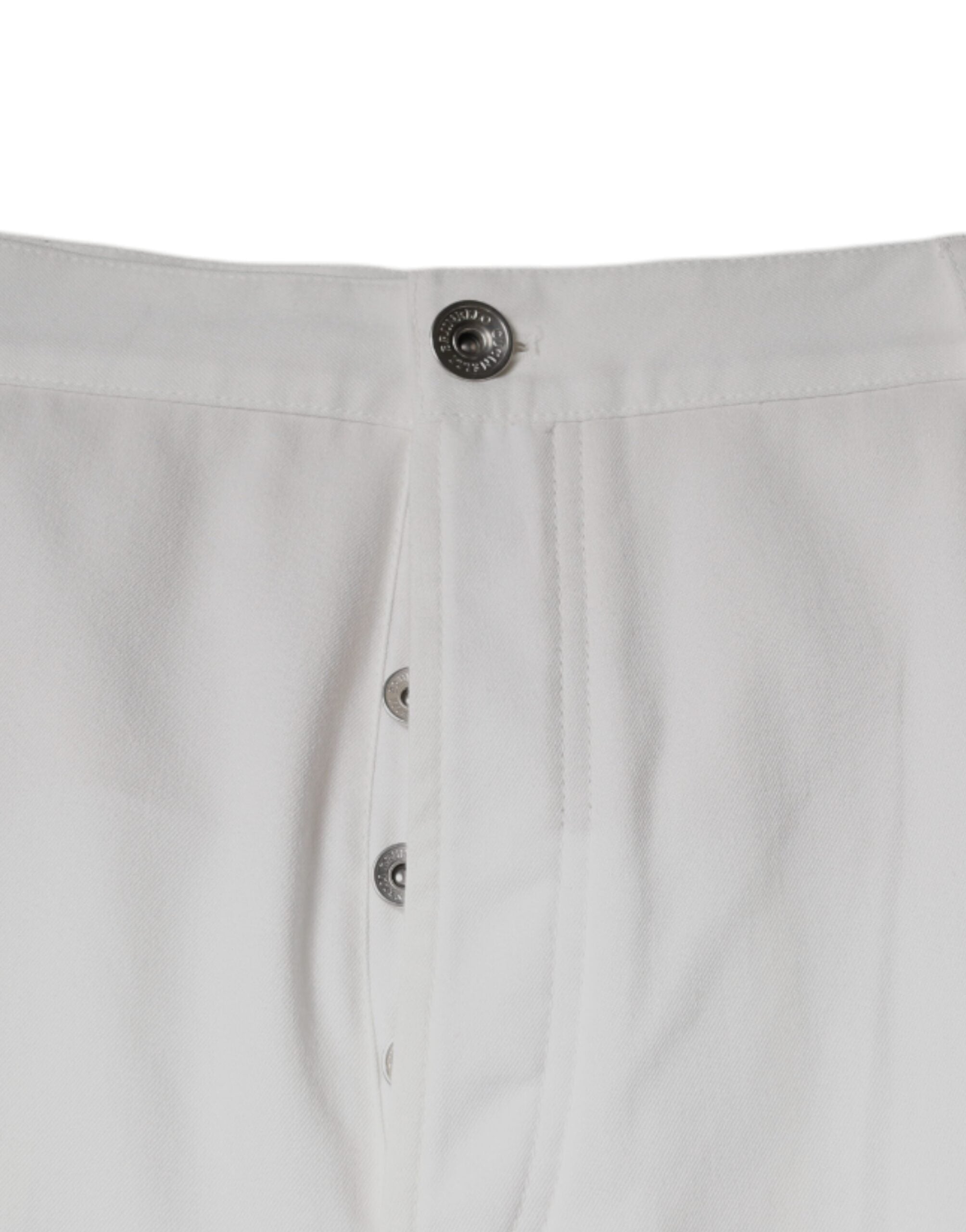 Brunello Cucinelli White Cotton Men Dress Tapered Pants -   -  Brunello Cucinelli.