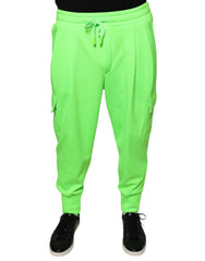 Dolce & Gabbana Neon Green Polyester Cargo Jogger Sweatpants Pants -   -  Dolce & Gabbana.
