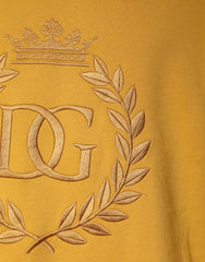 Dolce & Gabbana Mustard DG Hooded Men Sweatshirt Sweater -   -  Dolce & Gabbana.