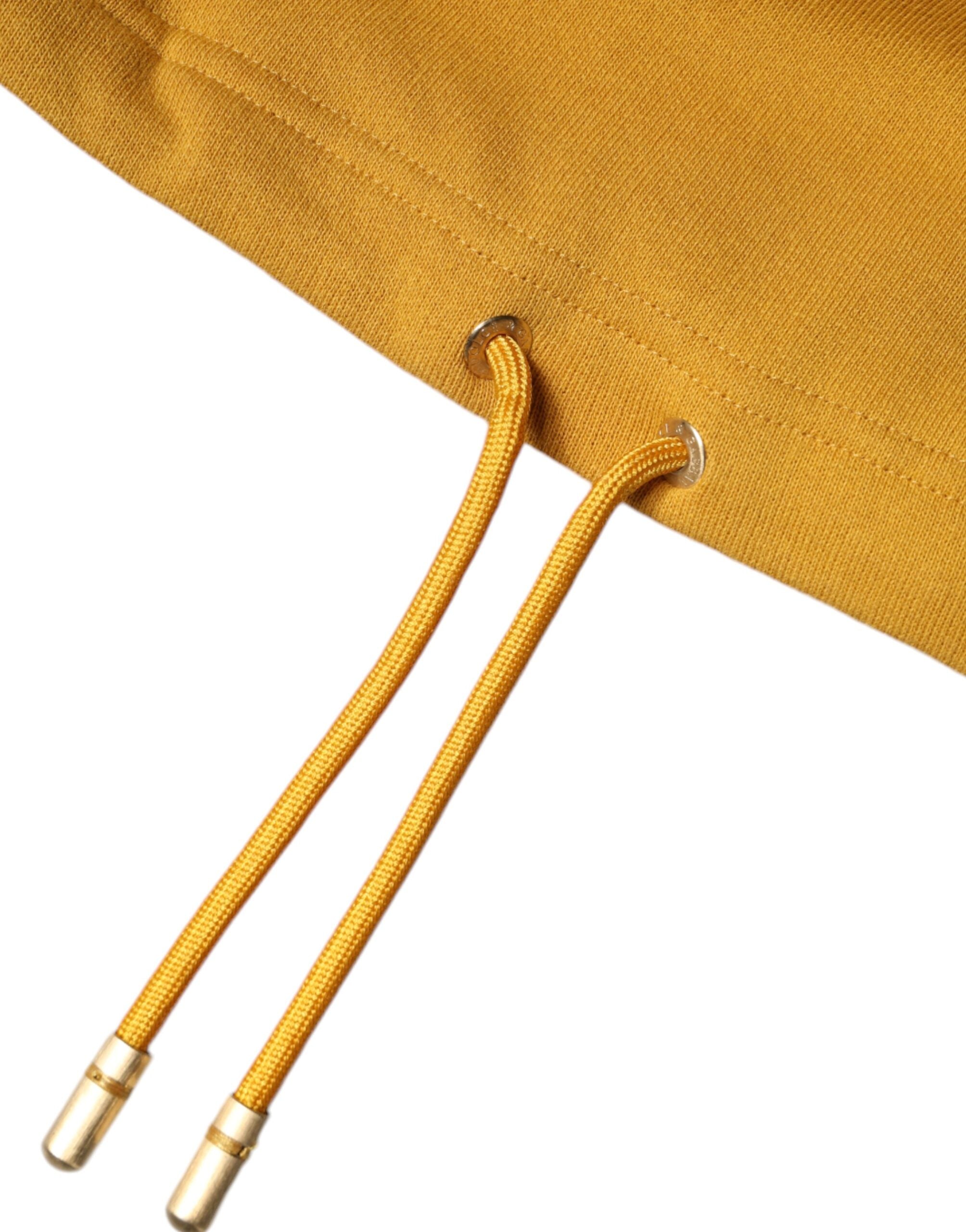 Dolce & Gabbana Mustard DG Hooded Men Sweatshirt Sweater -   -  Dolce & Gabbana.