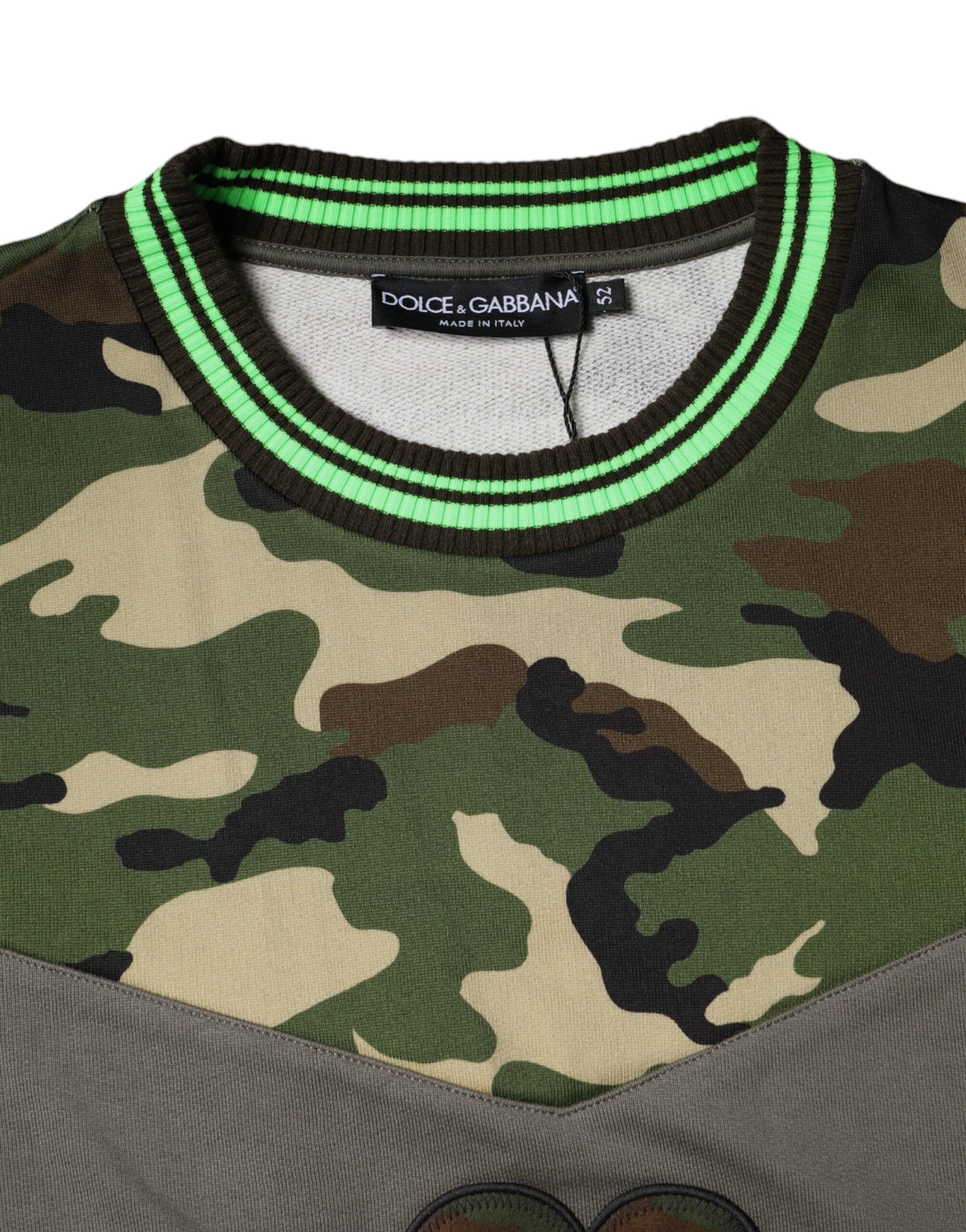 Dolce & Gabbana Multicolor Camouflage Sweatshirt Sweater -   -  Dolce & Gabbana.