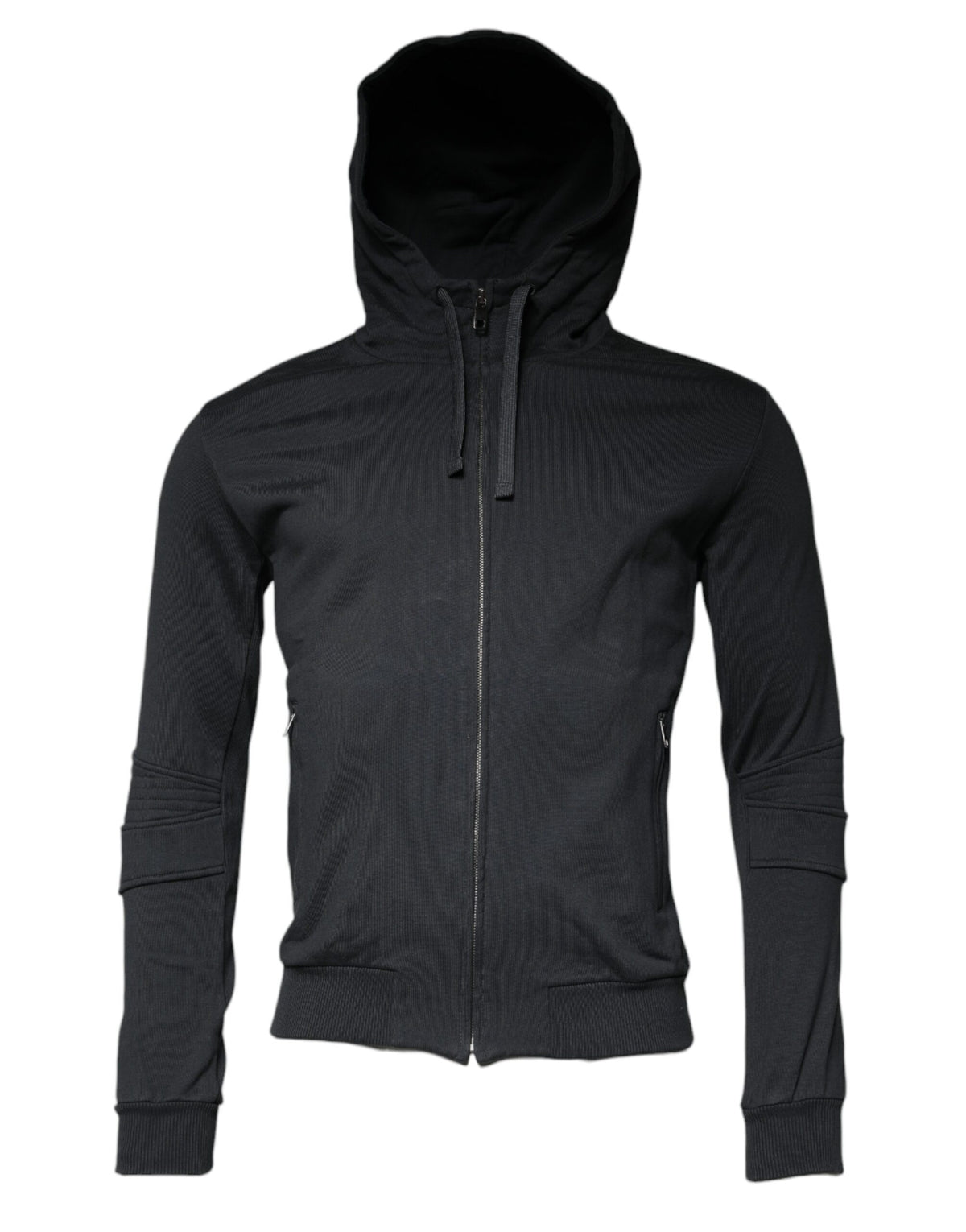 Dolce & Gabbana Black Cotton Hooded Men Full Zip Sweater -   -  Dolce & Gabbana.