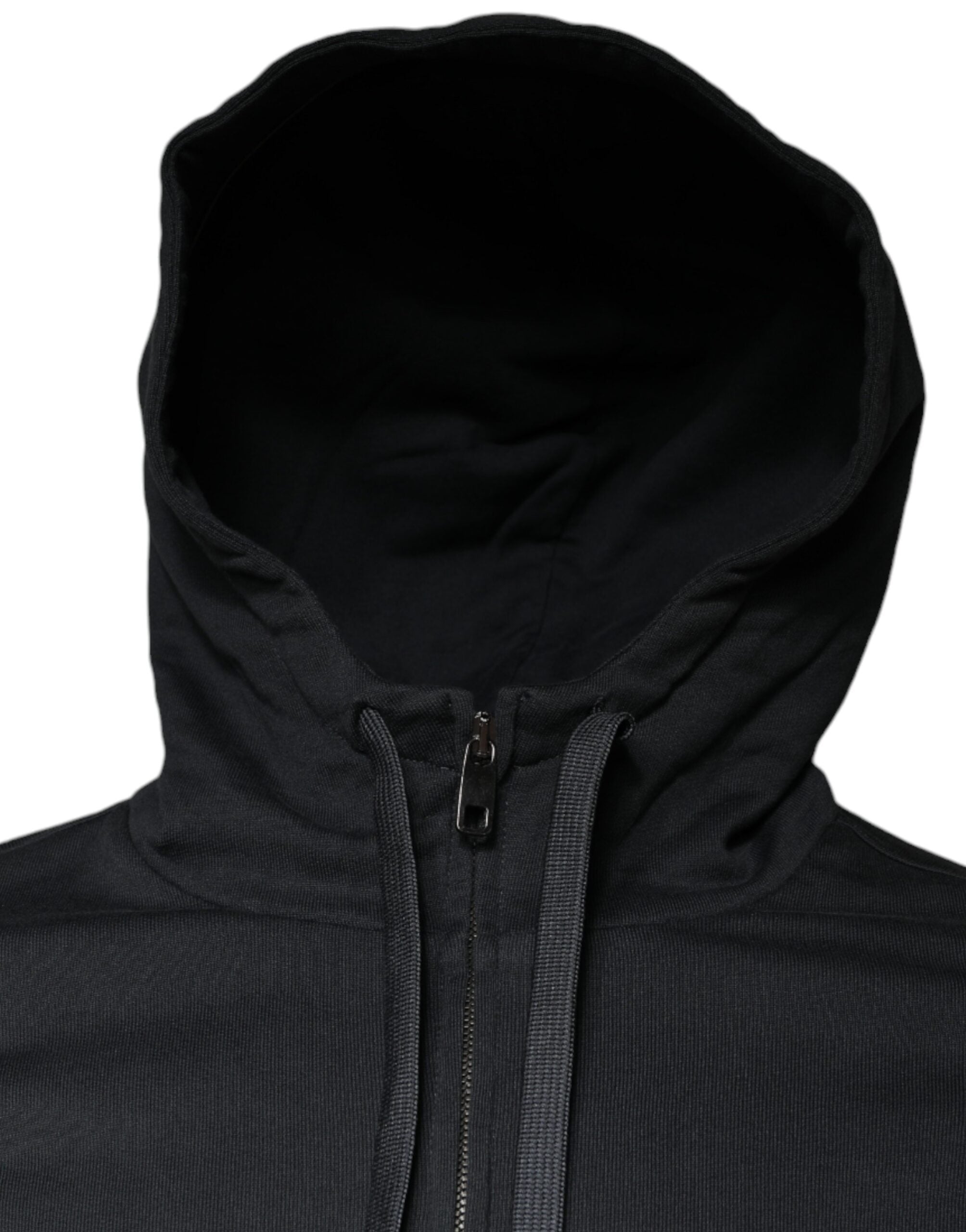 Dolce & Gabbana Black Cotton Hooded Men Full Zip Sweater -   -  Dolce & Gabbana.