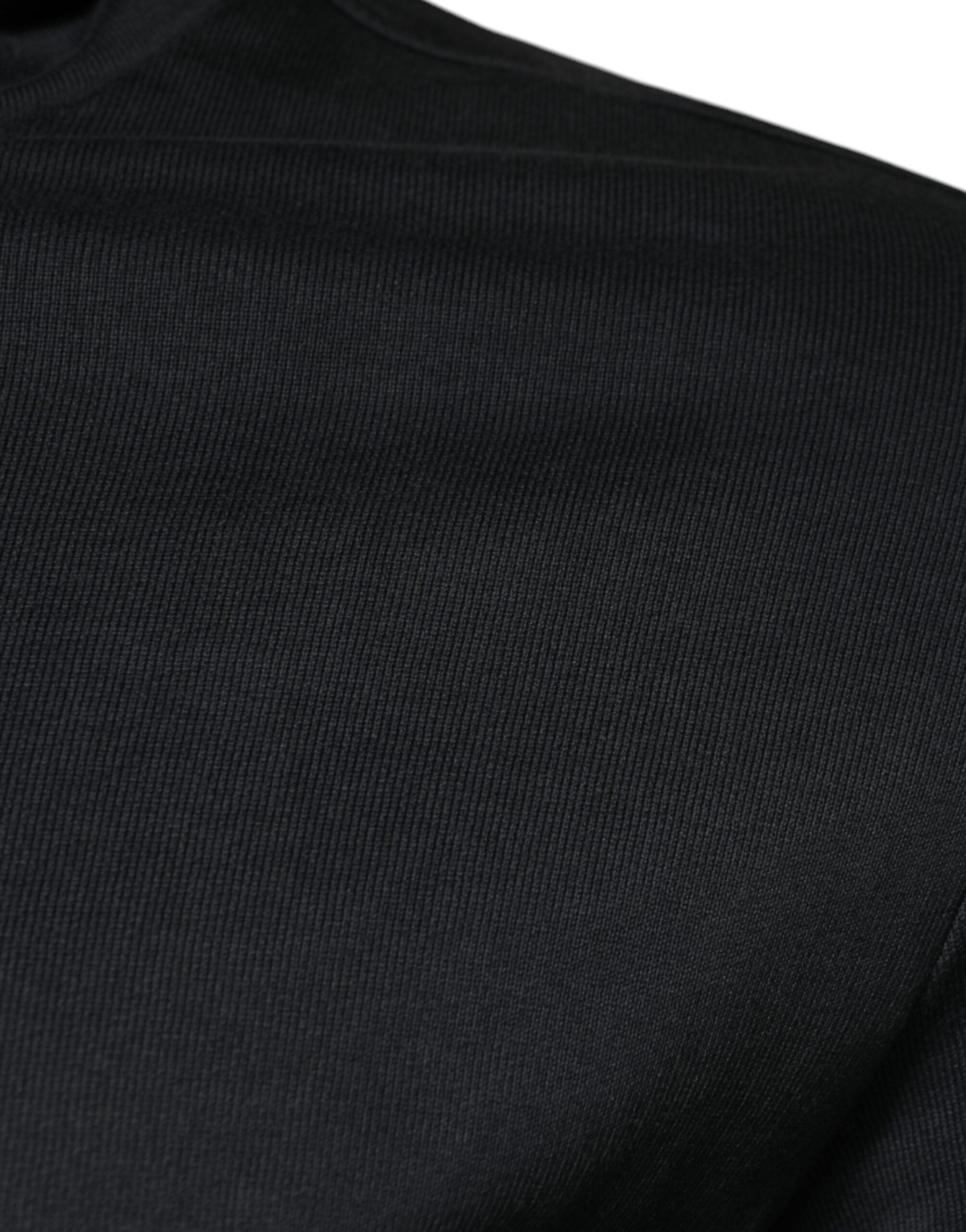 Dolce & Gabbana Black Cotton Hooded Men Full Zip Sweater -   -  Dolce & Gabbana.