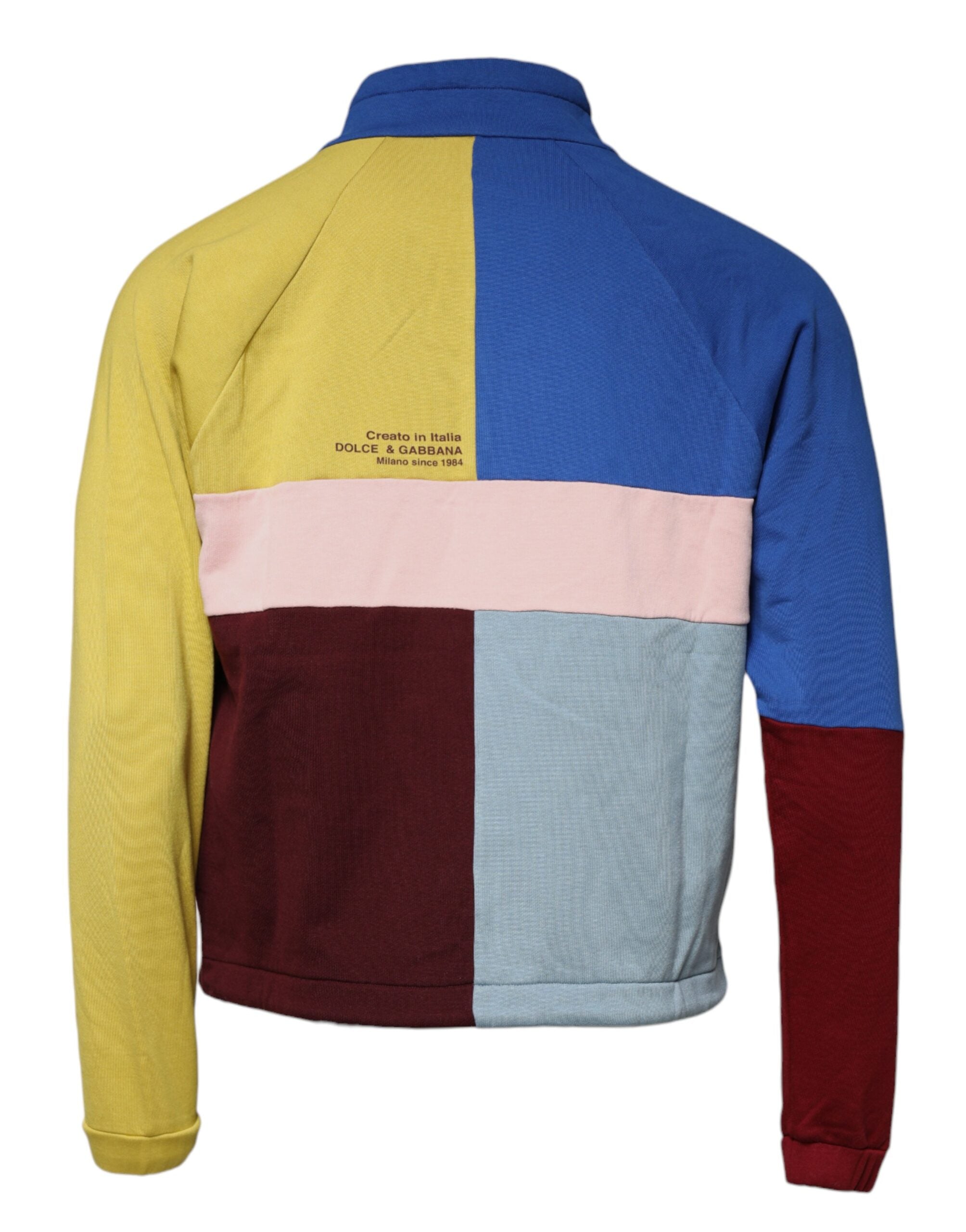 Dolce & Gabbana Multicolor Patchwork Men Sweatshirt Sweater -   -  Dolce & Gabbana.