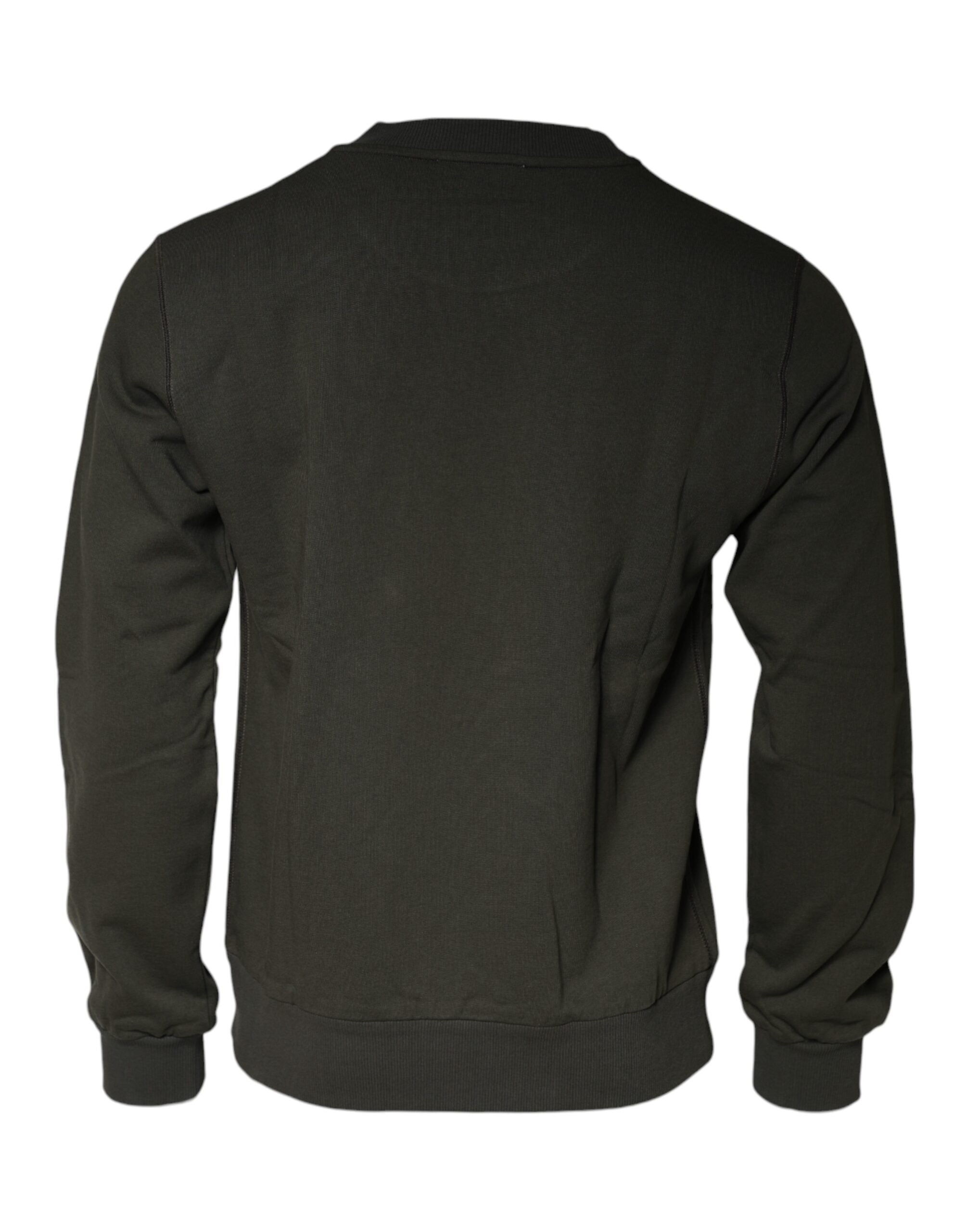 Dolce & Gabbana Army Green Crown Cotton Sweatshirt Sweater -   -  Dolce & Gabbana.