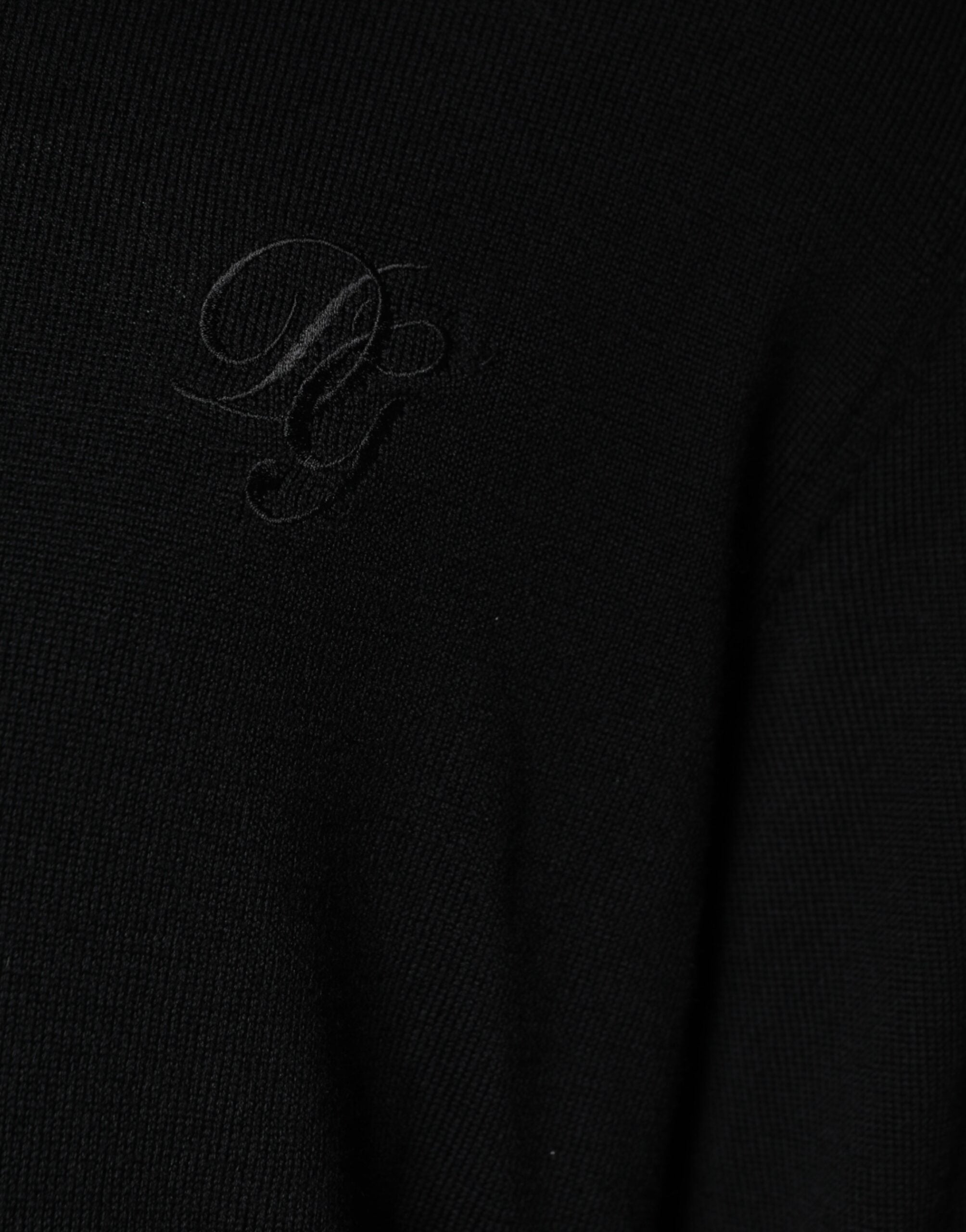 Dolce & Gabbana Black Wool Knit Crew Neck Pullover Sweater -   -  Dolce & Gabbana.