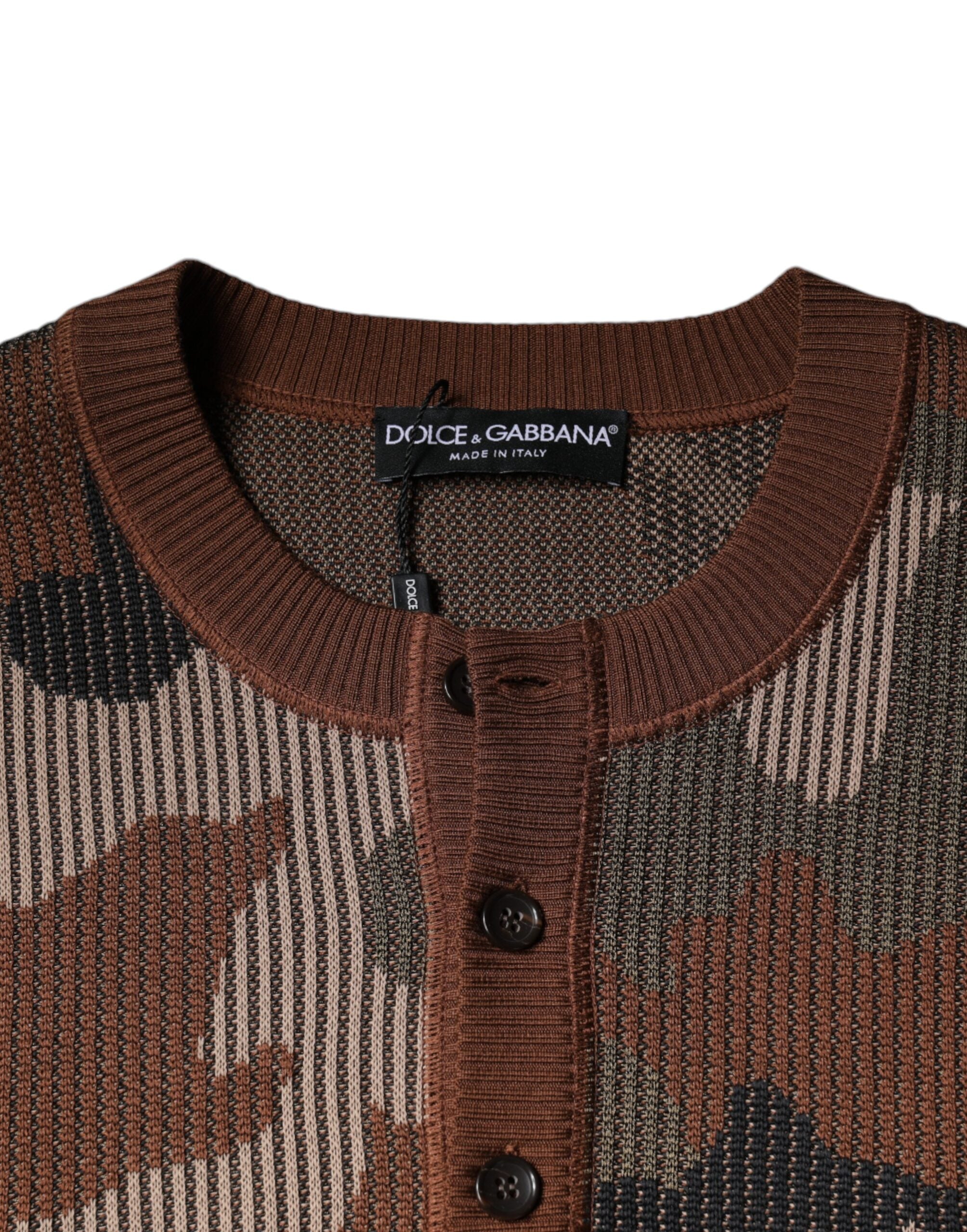 Dolce & Gabbana Multicolor Camouflage Men Pullover Sweater -   -  Dolce & Gabbana.