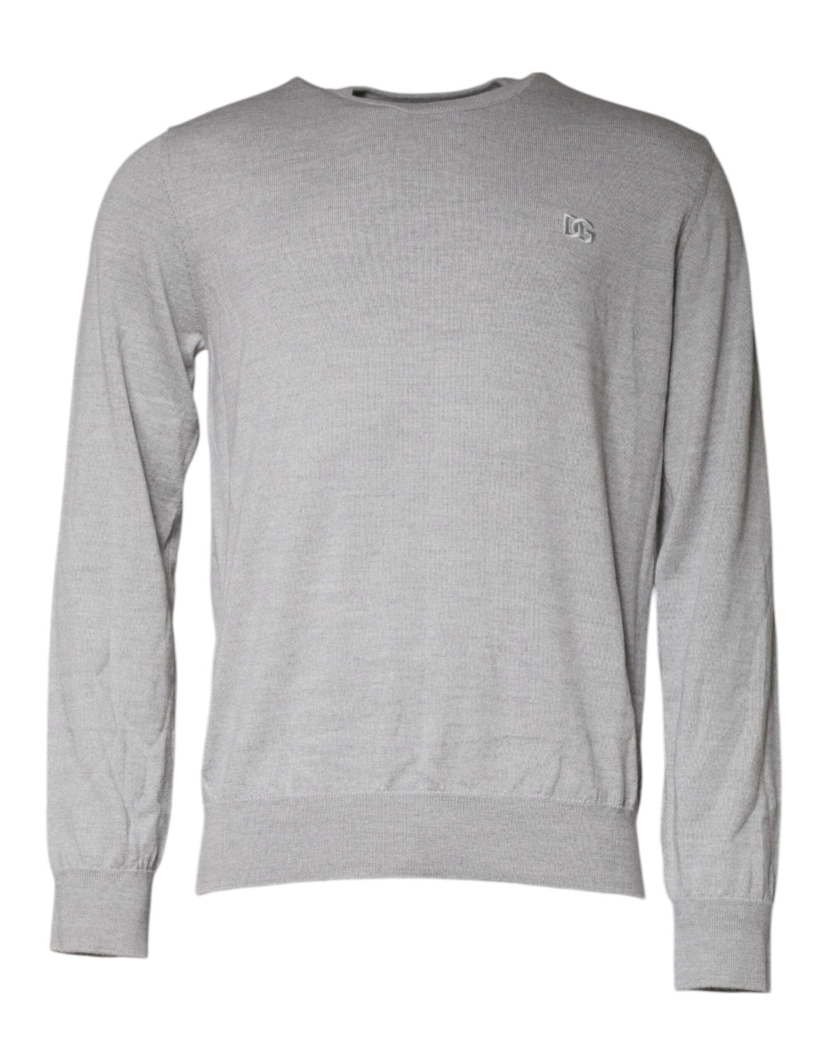 Dolce & Gabbana Light Gray Wool Crew Neck Pullover Sweater -   -  Dolce & Gabbana.