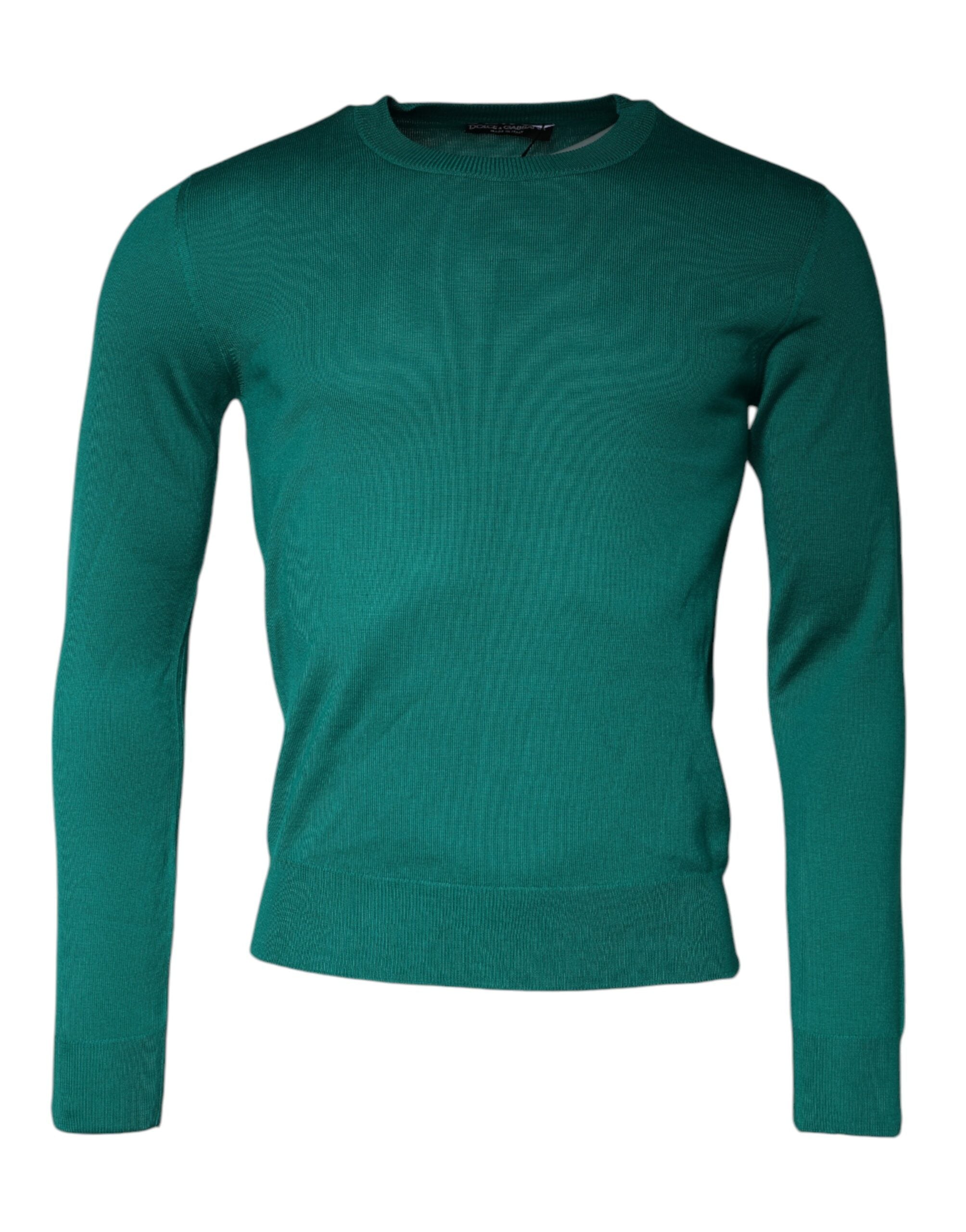 Dolce & Gabbana Green Wool Knit Crew Neck Pullover Sweater -   -  Dolce & Gabbana.