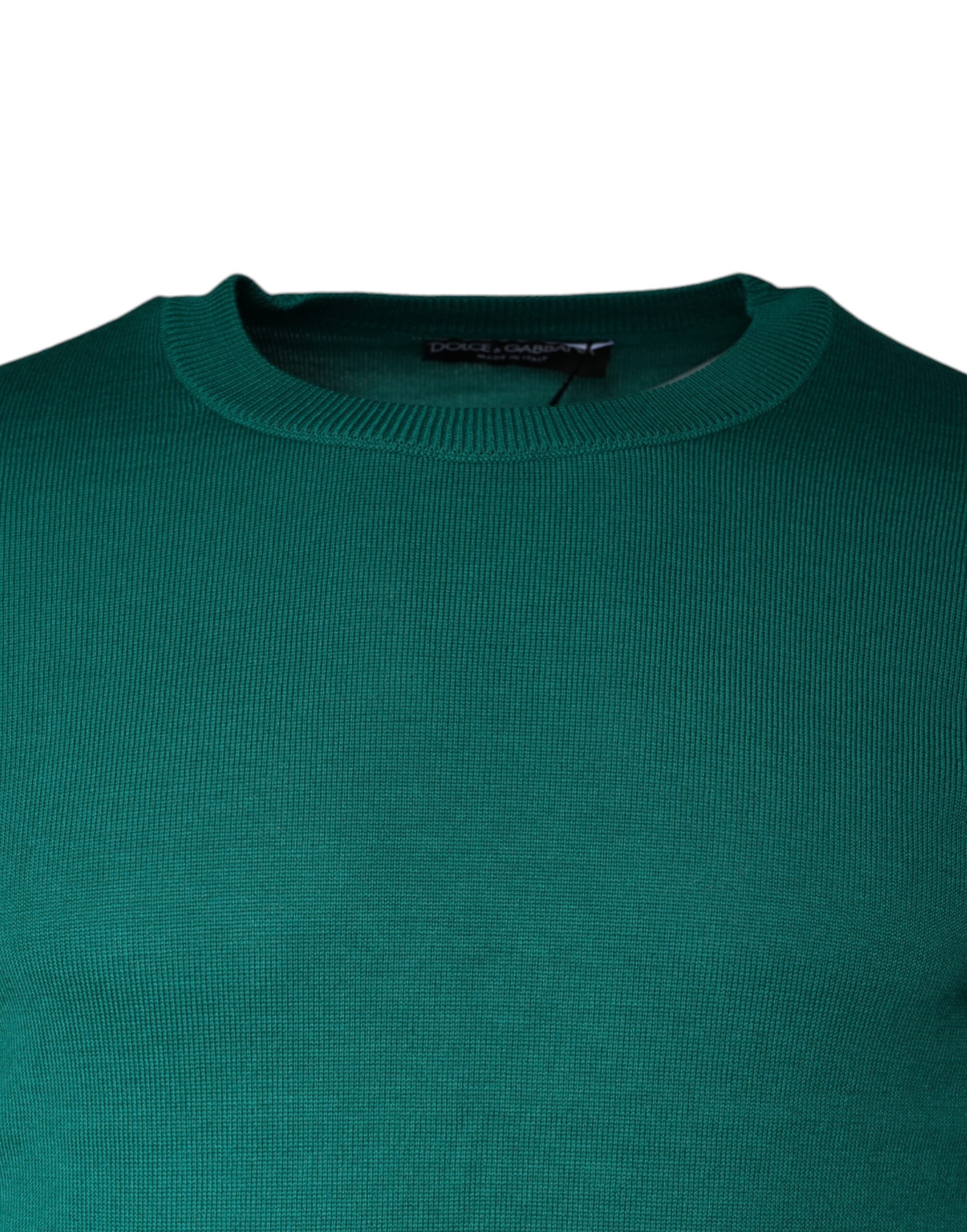 Dolce & Gabbana Green Wool Knit Crew Neck Pullover Sweater -   -  Dolce & Gabbana.