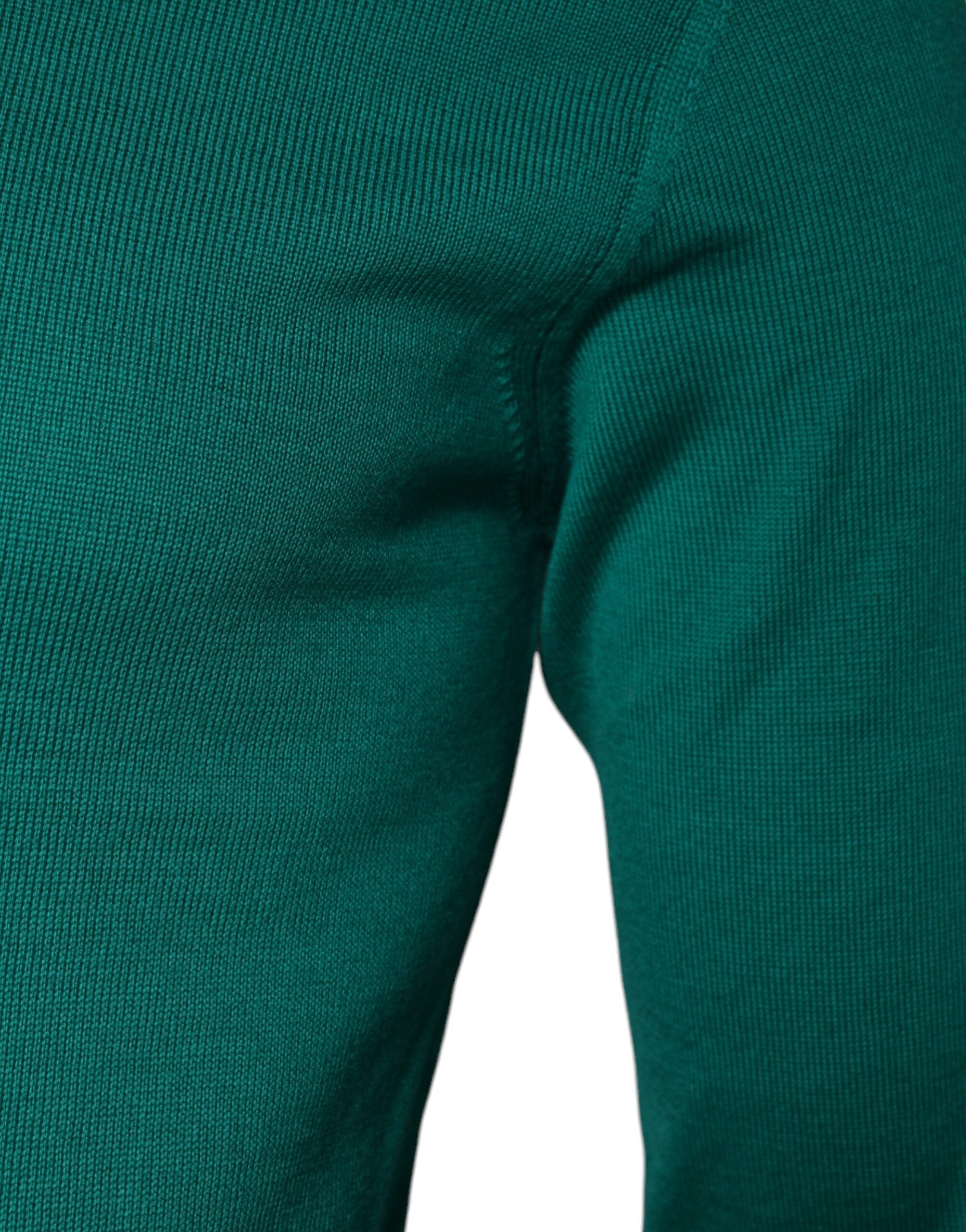 Dolce & Gabbana Green Wool Knit Crew Neck Pullover Sweater -   -  Dolce & Gabbana.