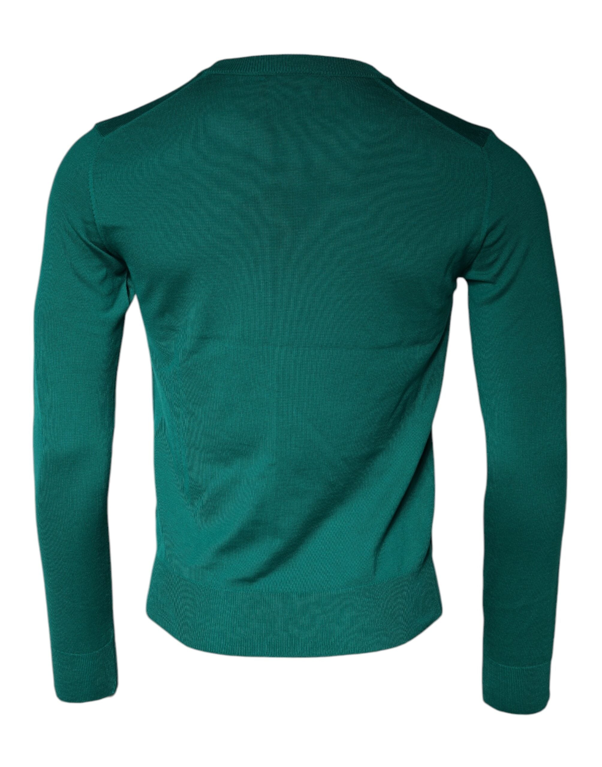 Dolce & Gabbana Green Wool Knit Crew Neck Pullover Sweater -   -  Dolce & Gabbana.