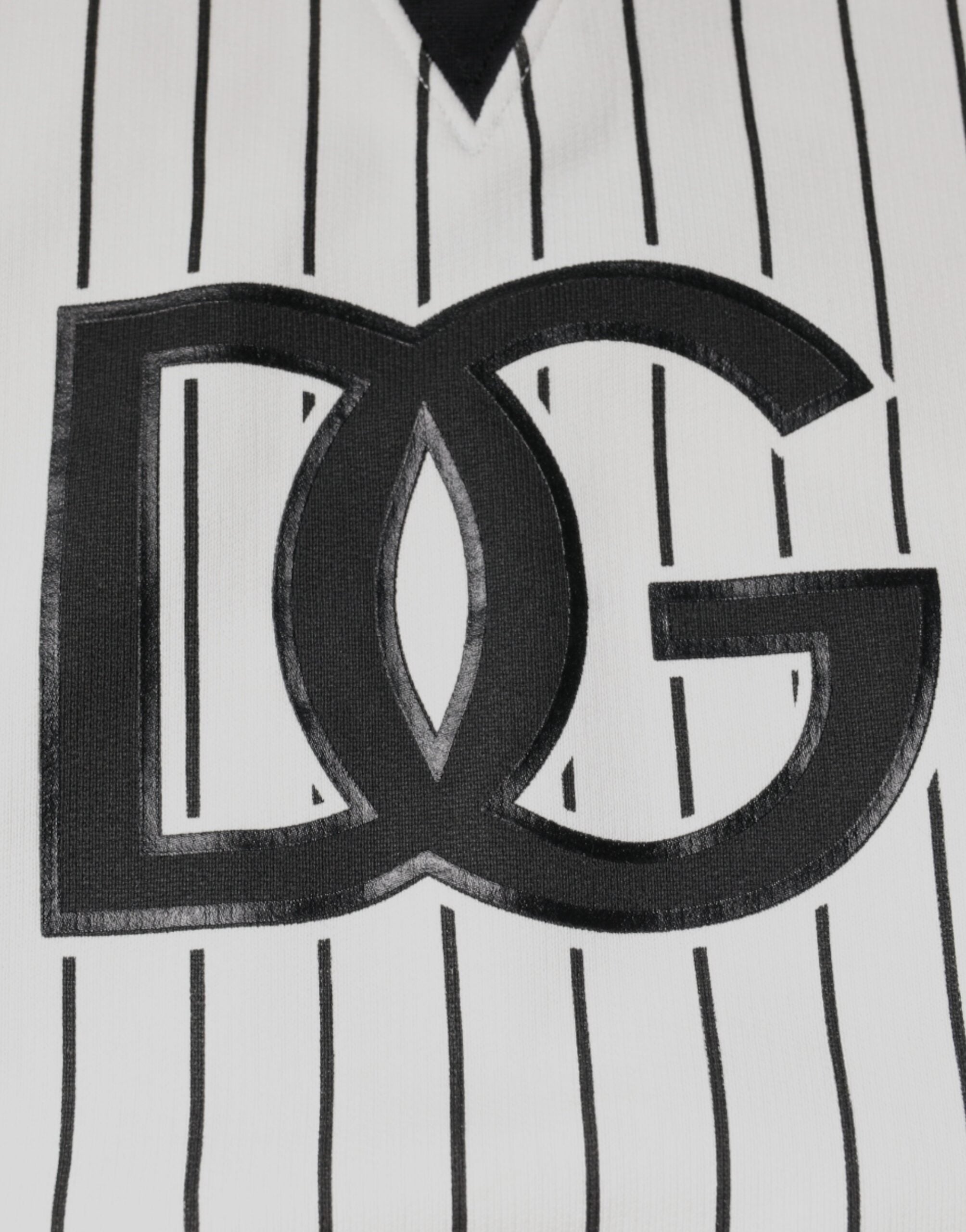 Dolce & Gabbana Black White Stripes Logo Sweatshirt Sweater -   -  Dolce & Gabbana.