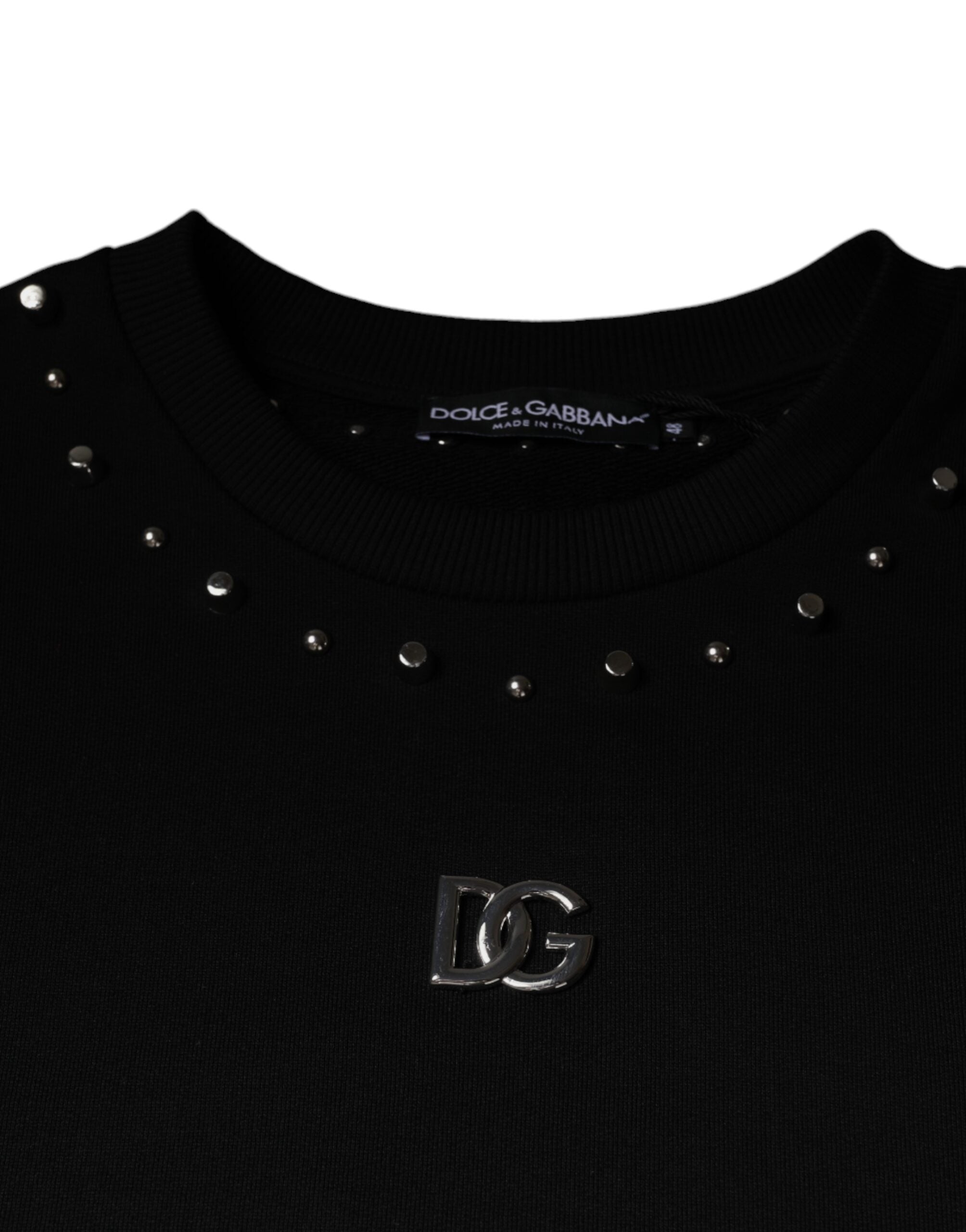 Dolce & Gabbana Black Logo Stud Pullover Sweatshirt Sweater -   -  Dolce & Gabbana.