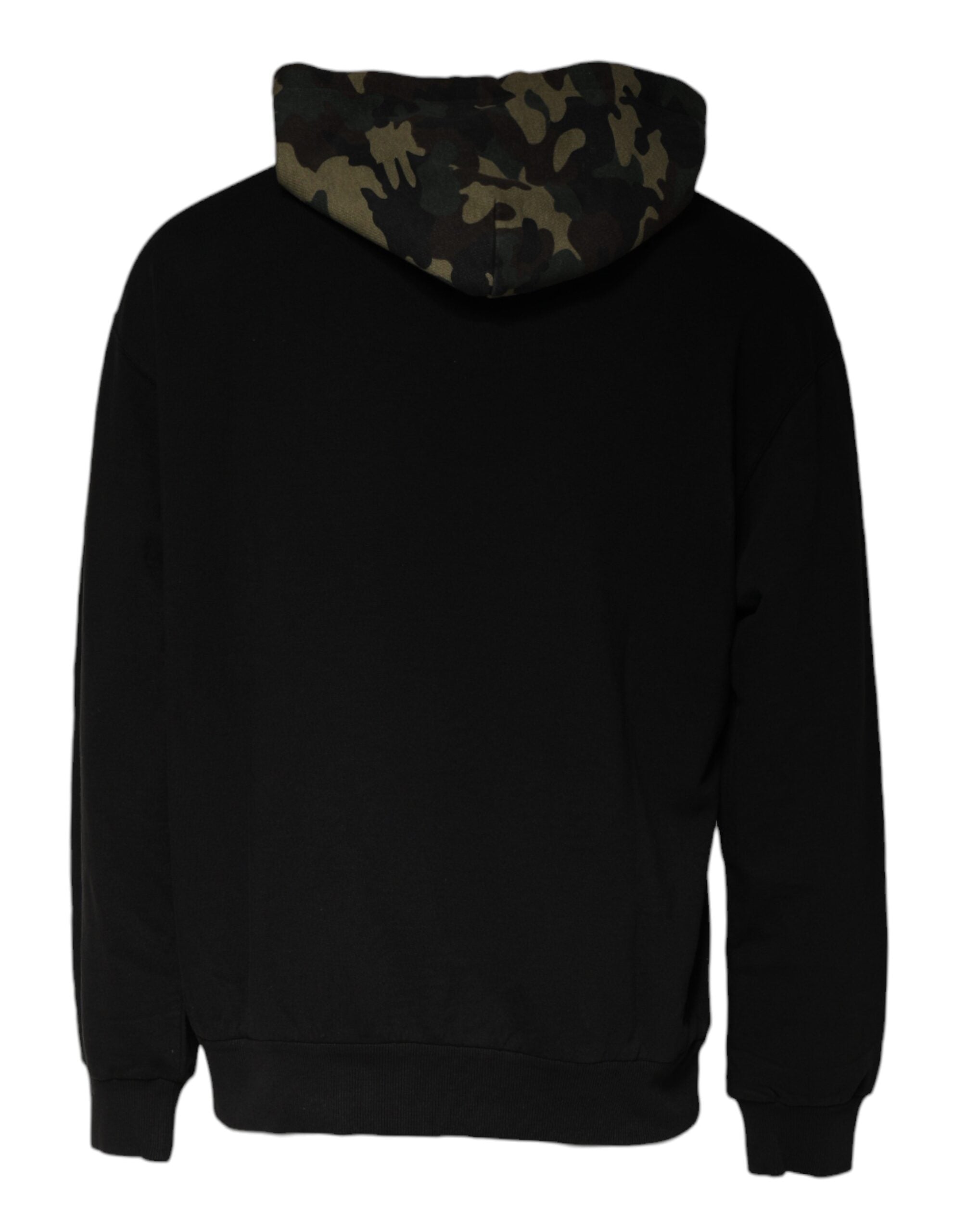 Dolce & Gabbana Black Camouflage Hooded Sweatshirt Sweater -   -  Dolce & Gabbana.